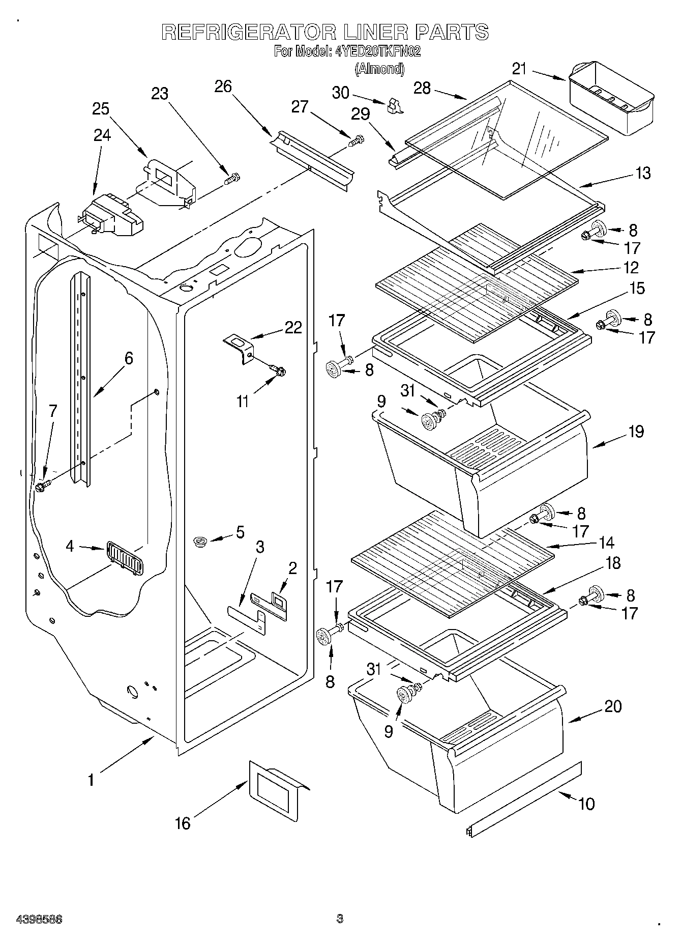 02 - REFRIGERATOR LINER