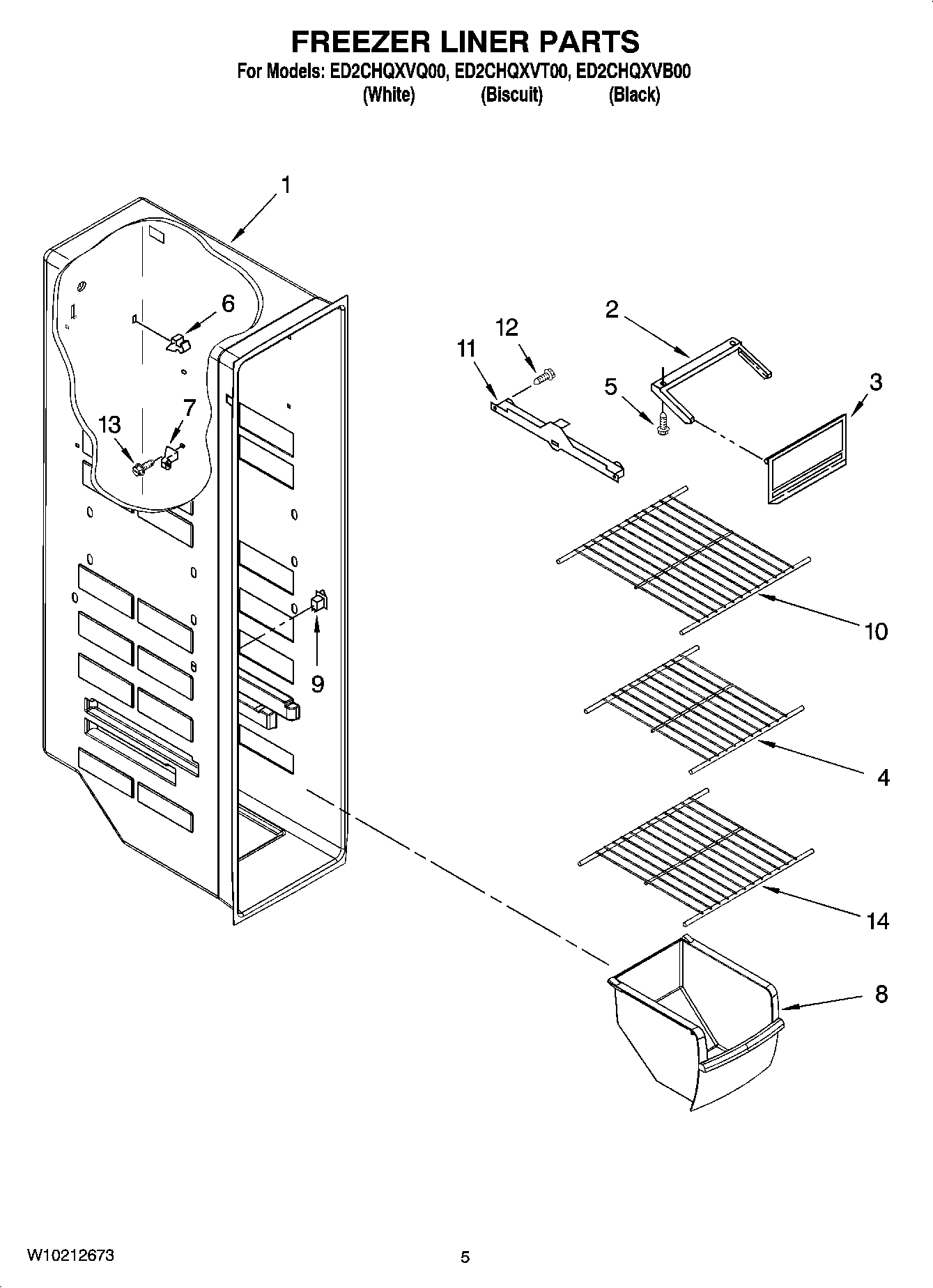 04 - FREEZER LINER PARTS