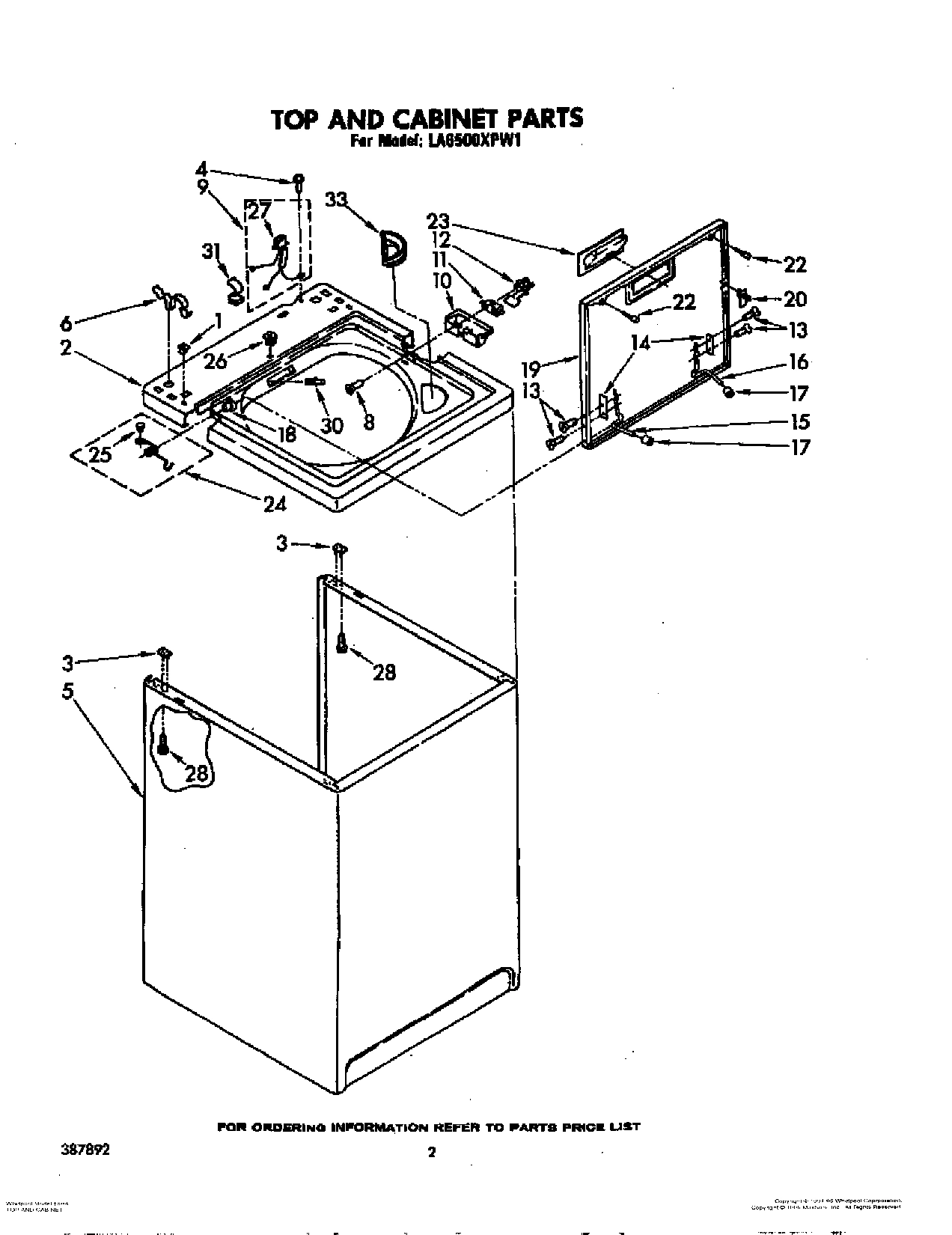02 - TOP AND CABINET, LIT/OPTIONAL