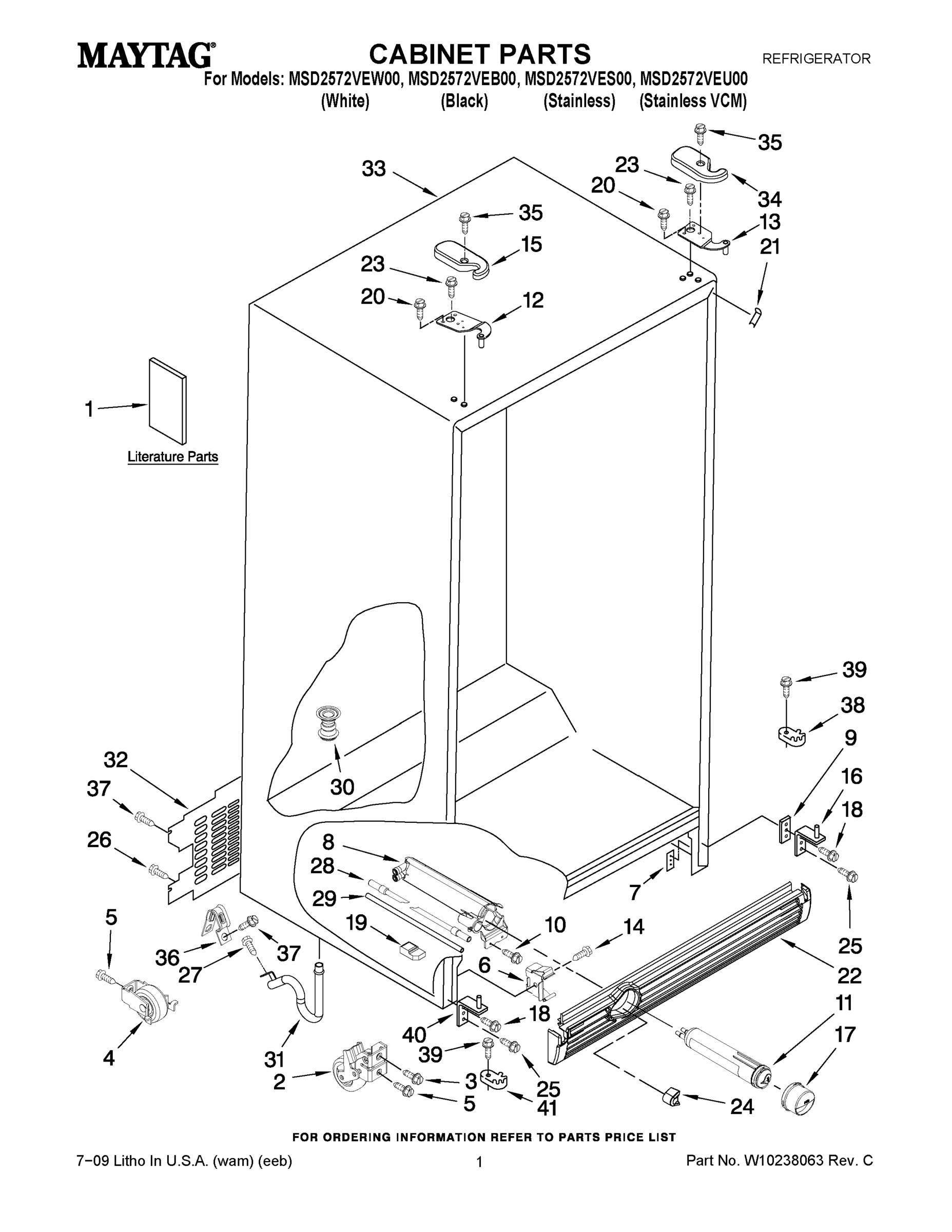 01 - CABINET PARTS