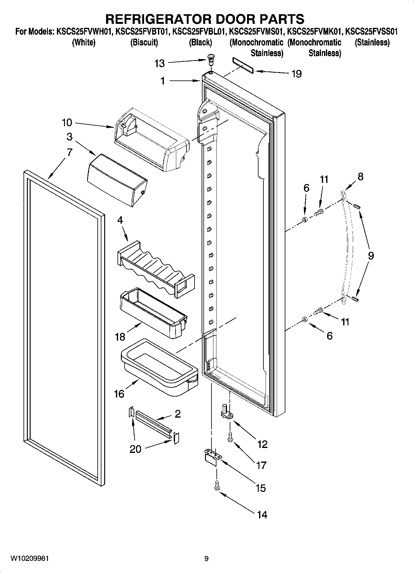 06 - REFRIGERATOR DOOR PARTS