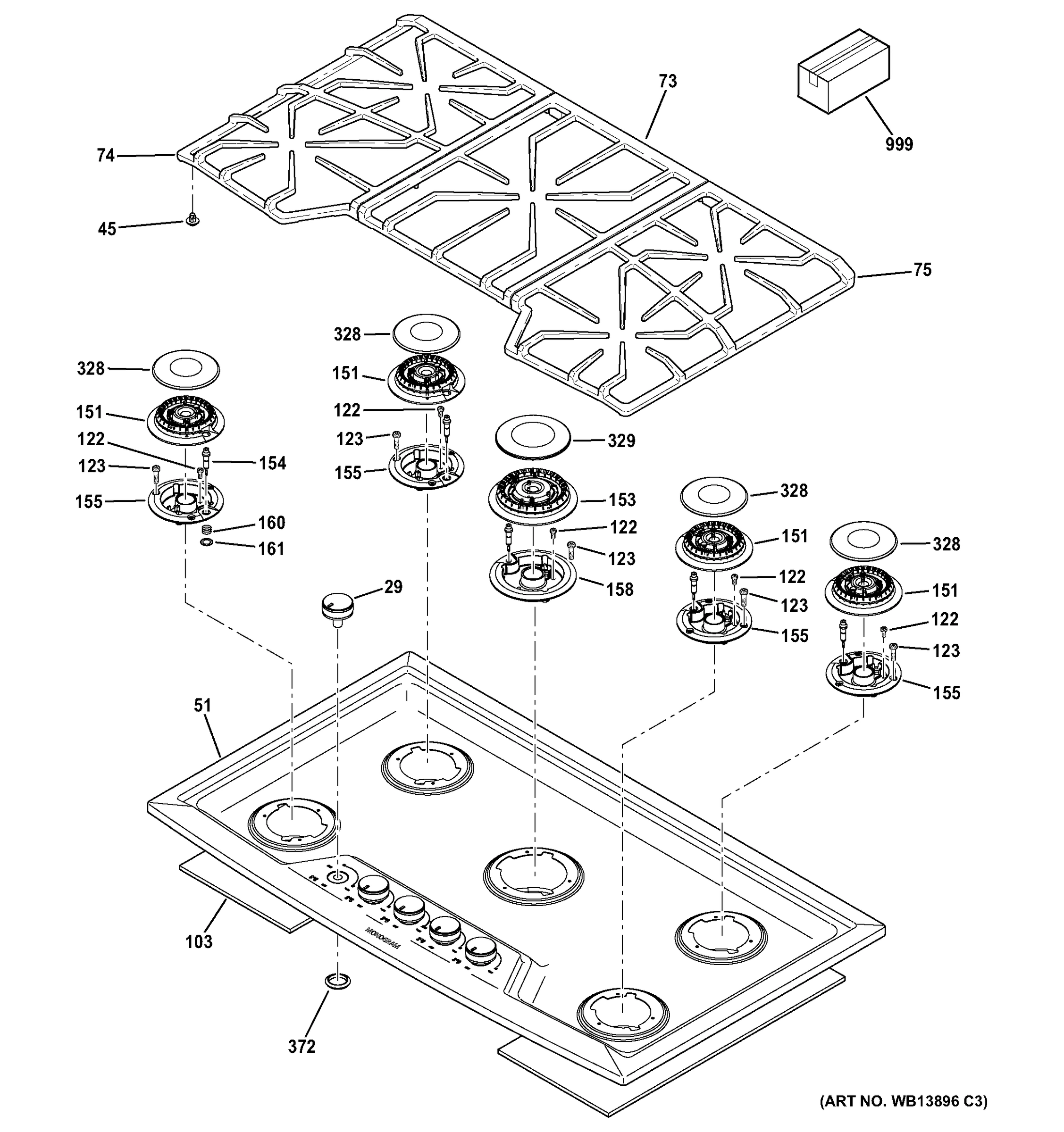 CONTROL PANEL & COOKTOP
