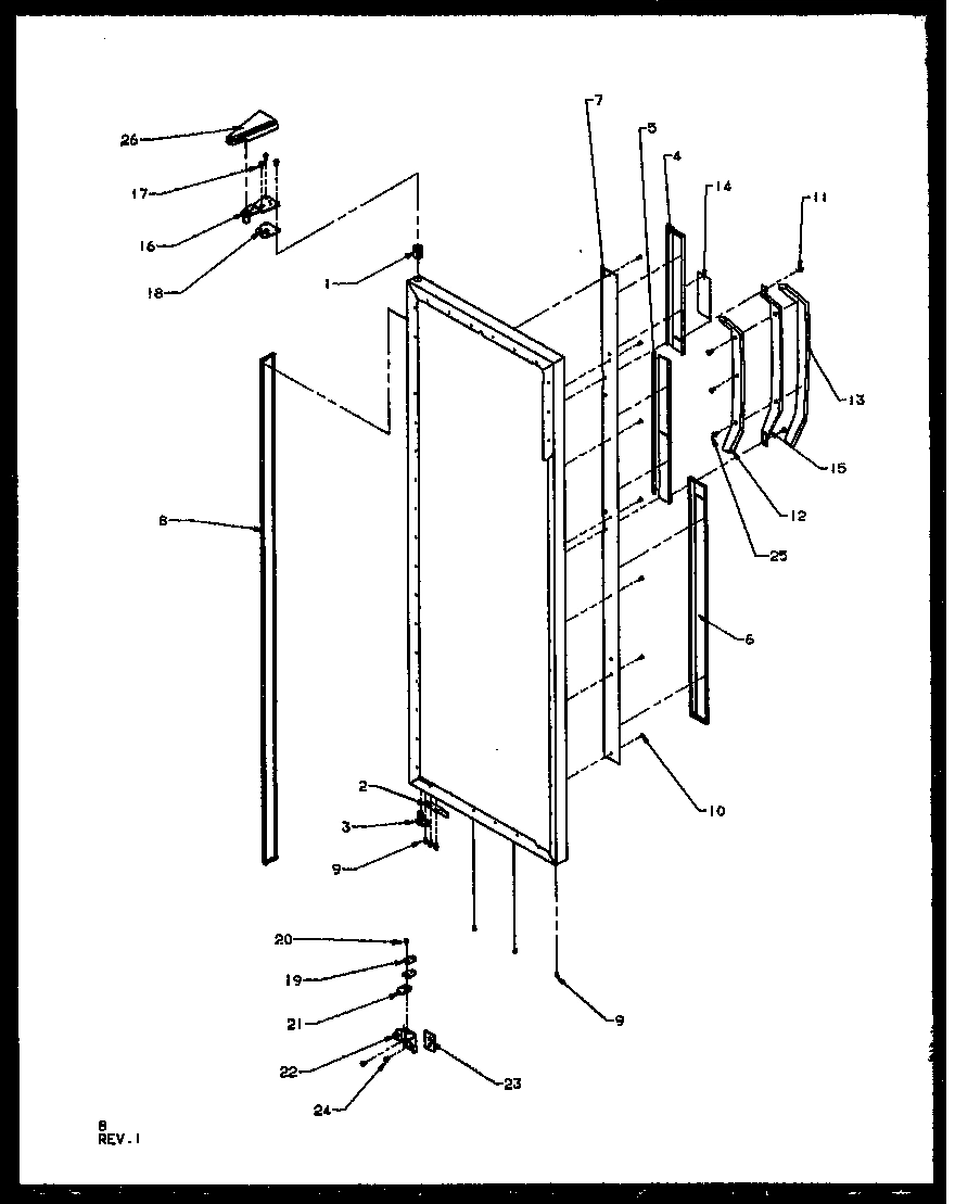 10 - REF DOOR HINGE AND TRIM PARTS