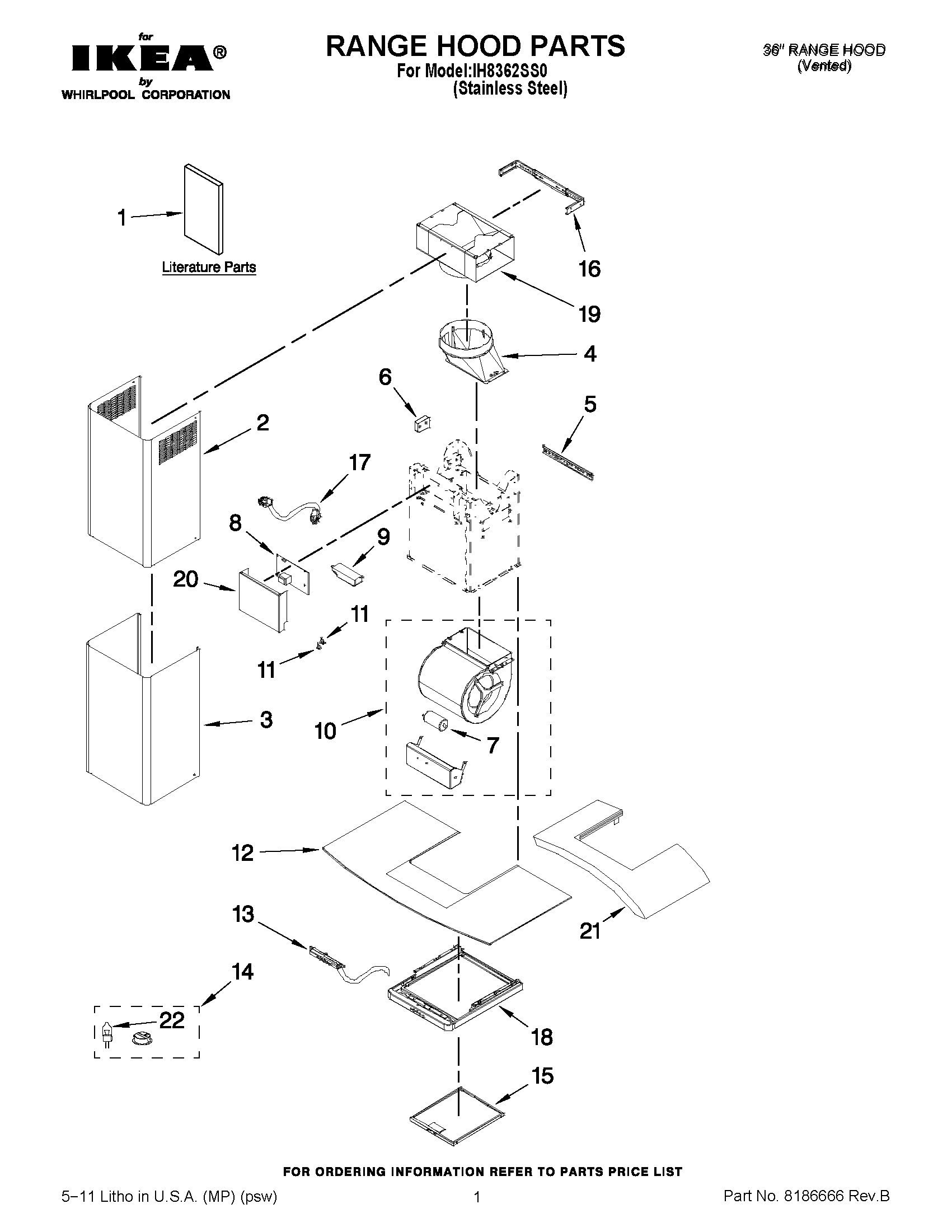 01 - RANGE HOOD PARTS