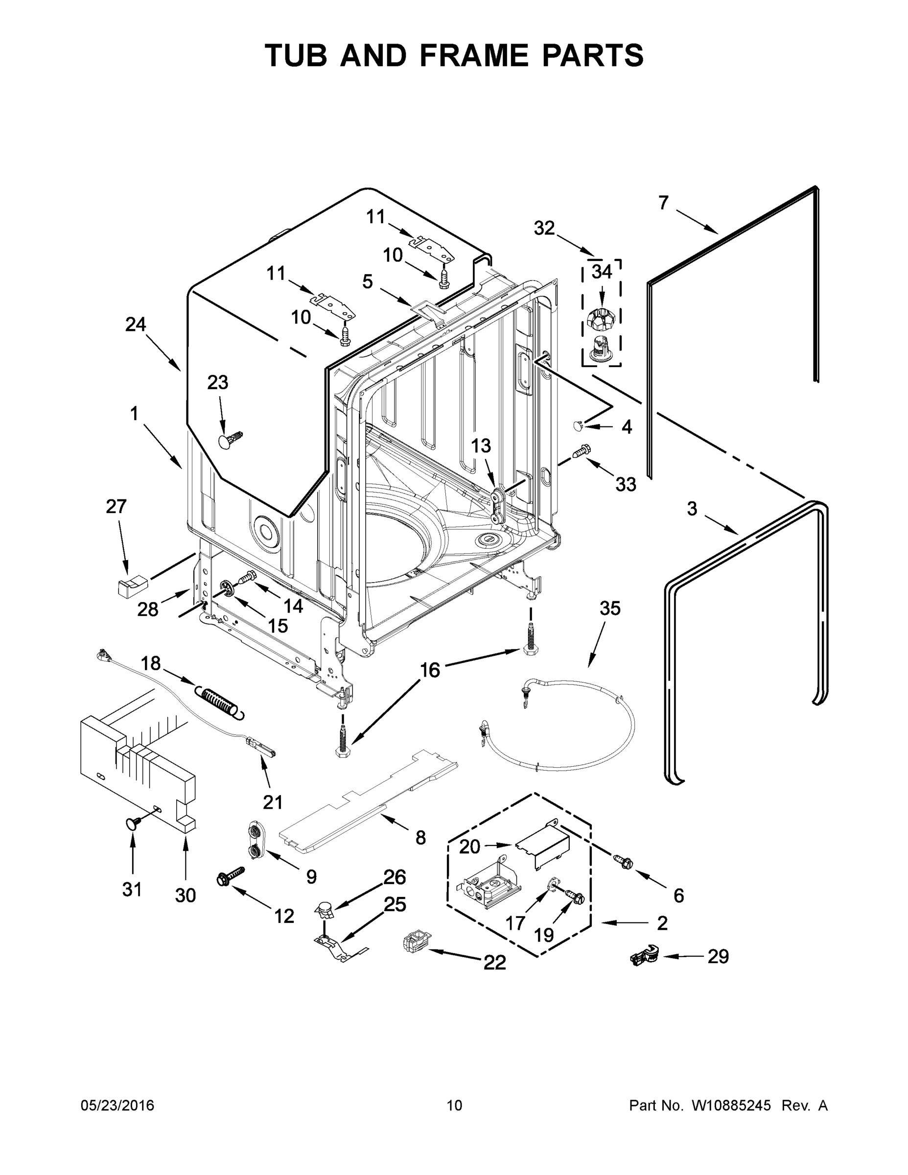 06 - TUB AND FRAME PARTS