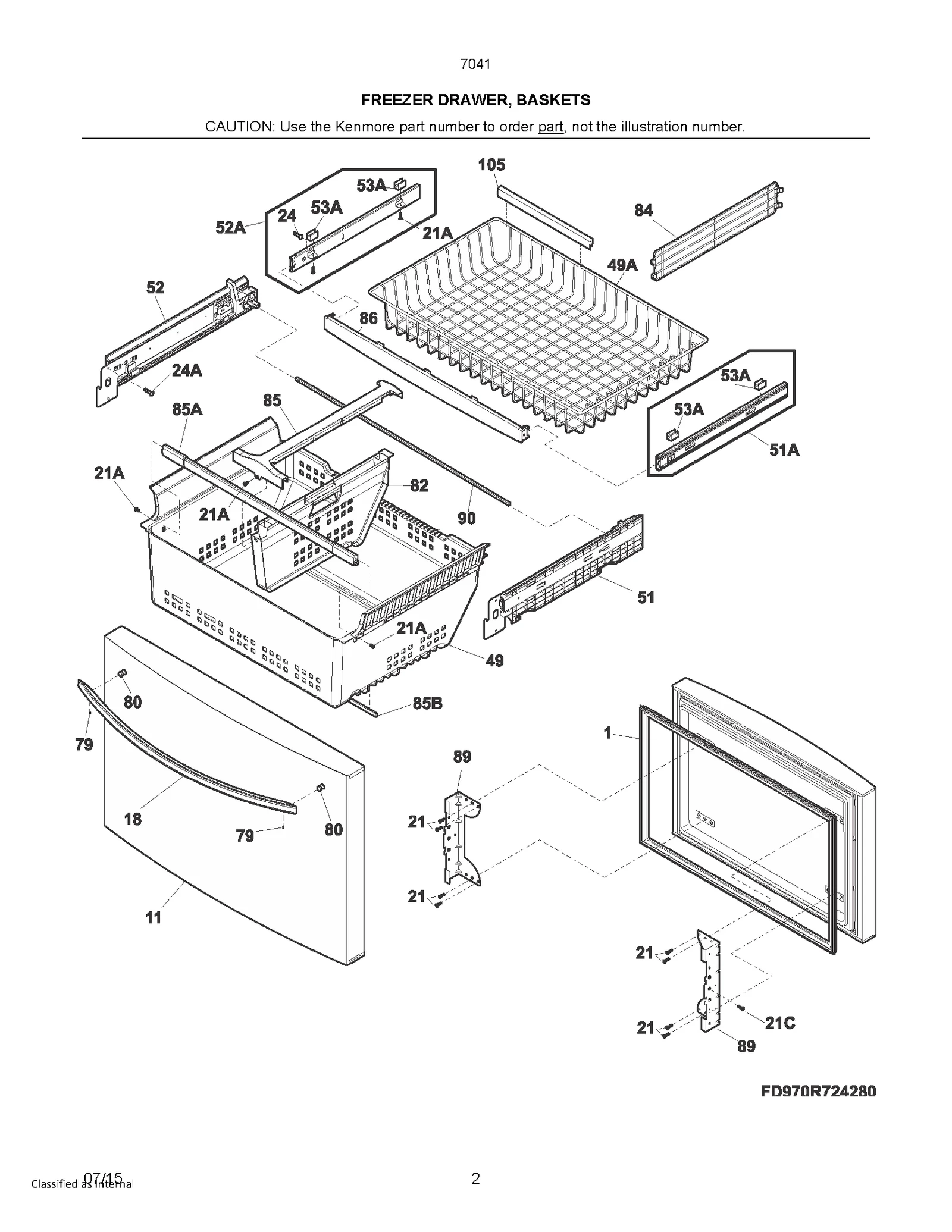 FREEZER DRAWER, BASKETS