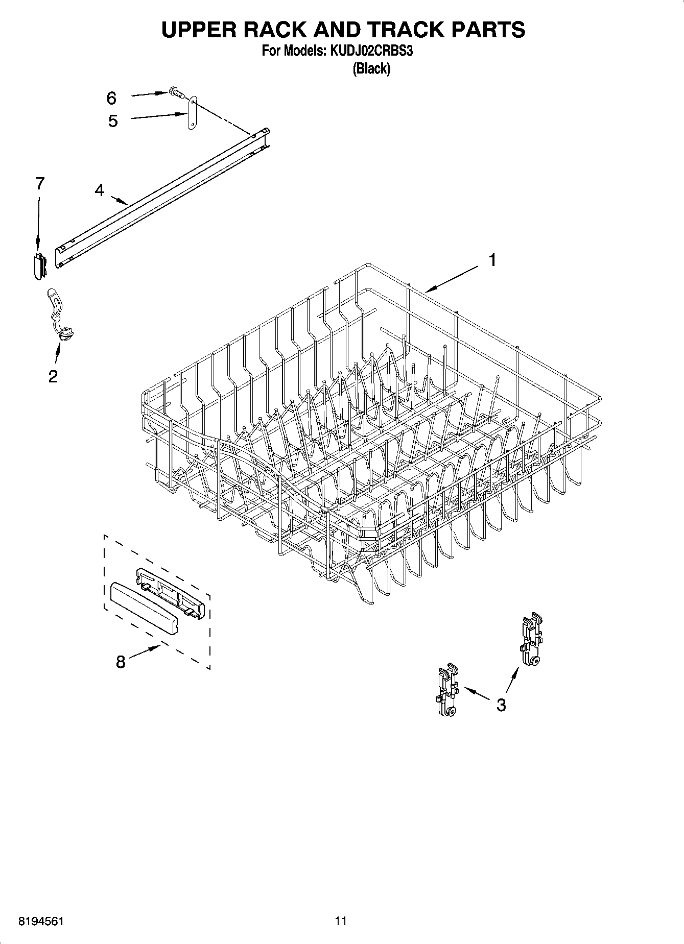 09 - UPPER RACK AND TRACK PARTS