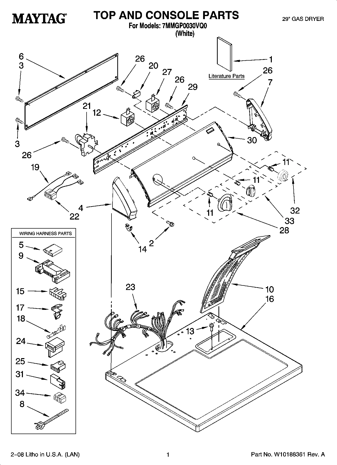 01 - TOP AND CONSOLE PARTS