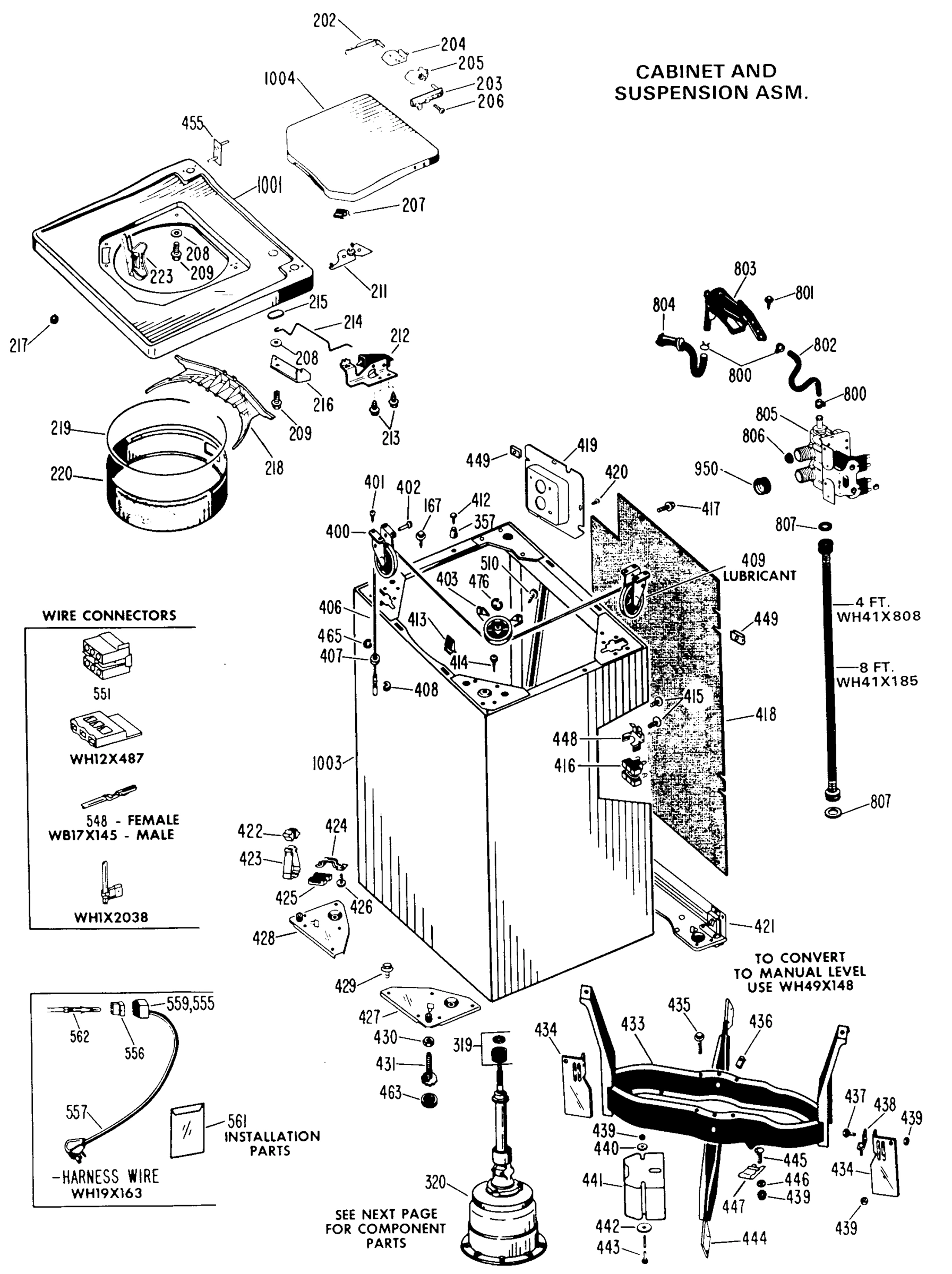 CABINET AND SUSPENSION ASM.