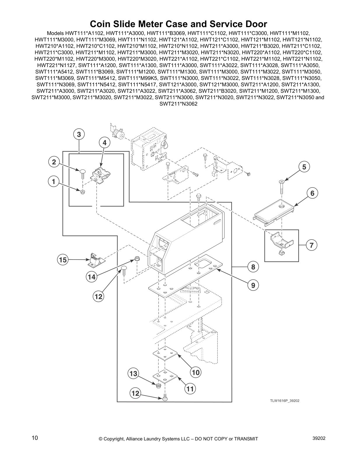 Coin Slide Meter Case and Service Door