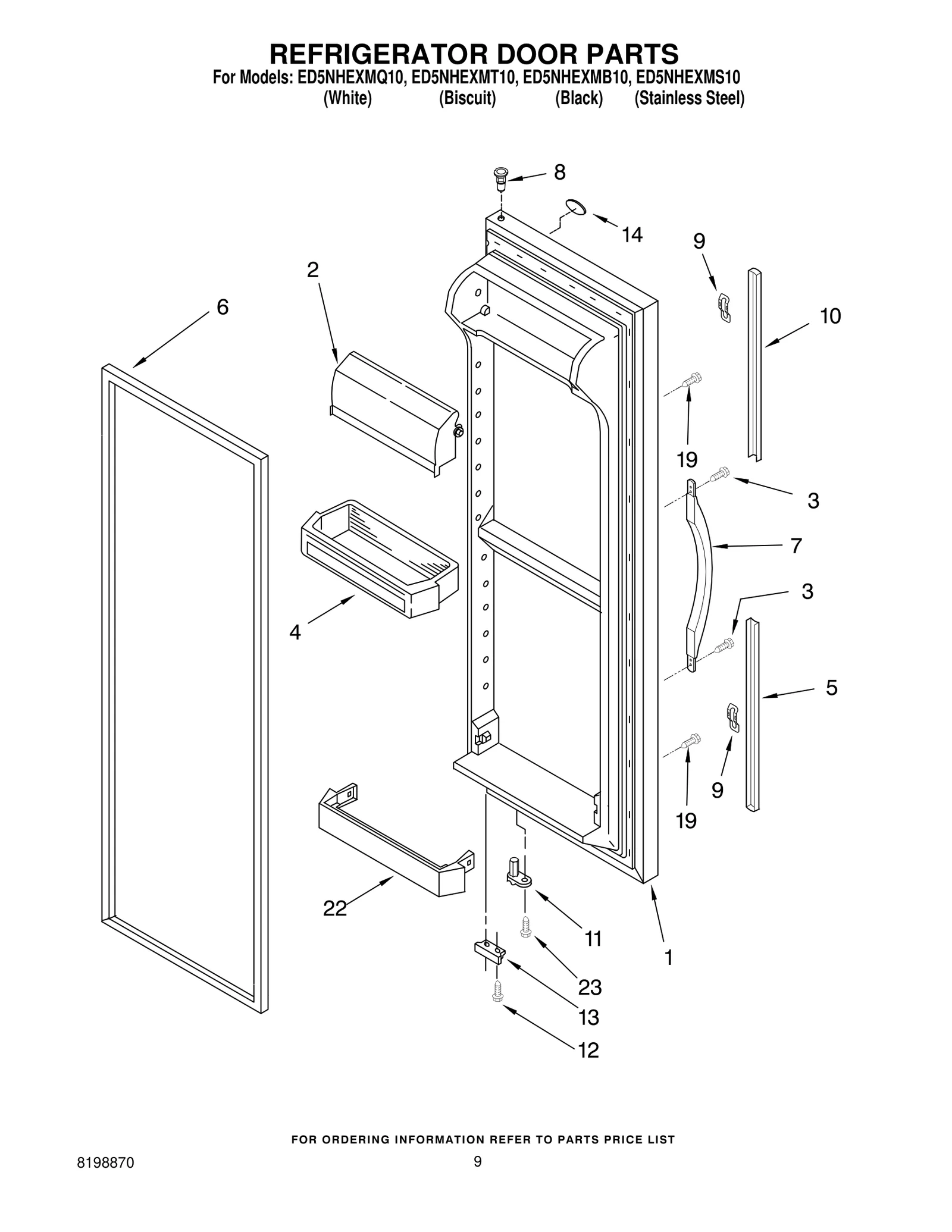 REFRIGERATOR DOOR PARTS