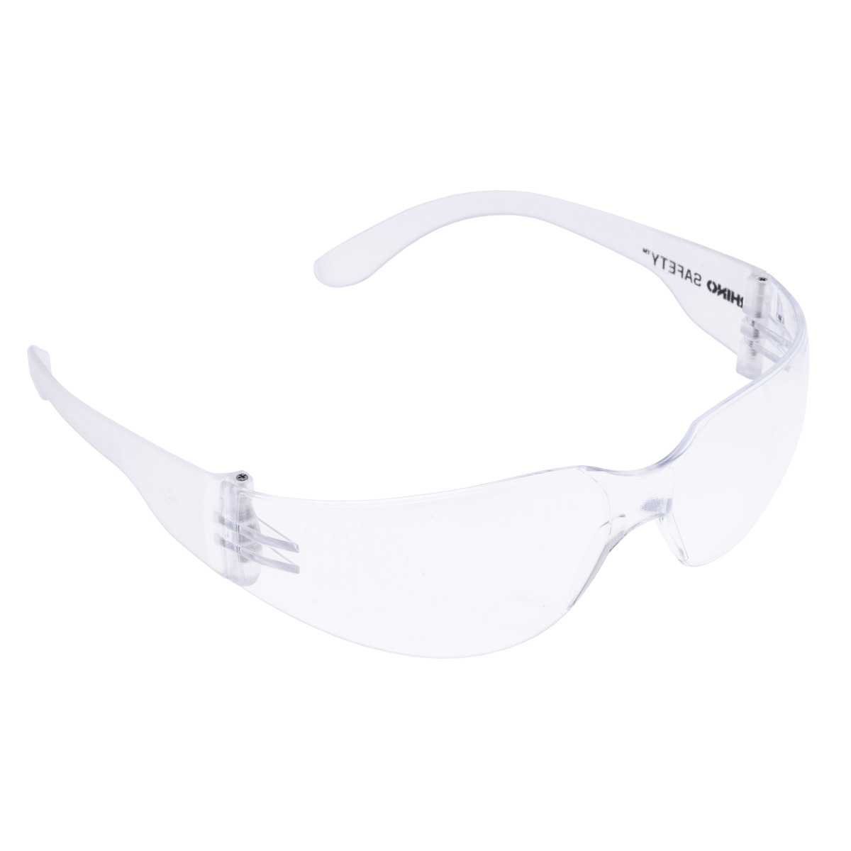Impact-Resistant Polycarbonate Safety Glasses, Clear Wraparound