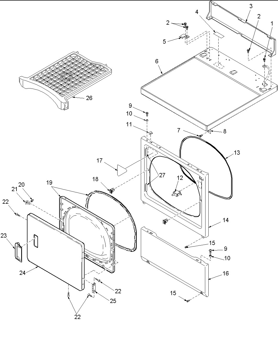 03 - DOOR AND FRONT, ACCESS, AND TOP PANELS