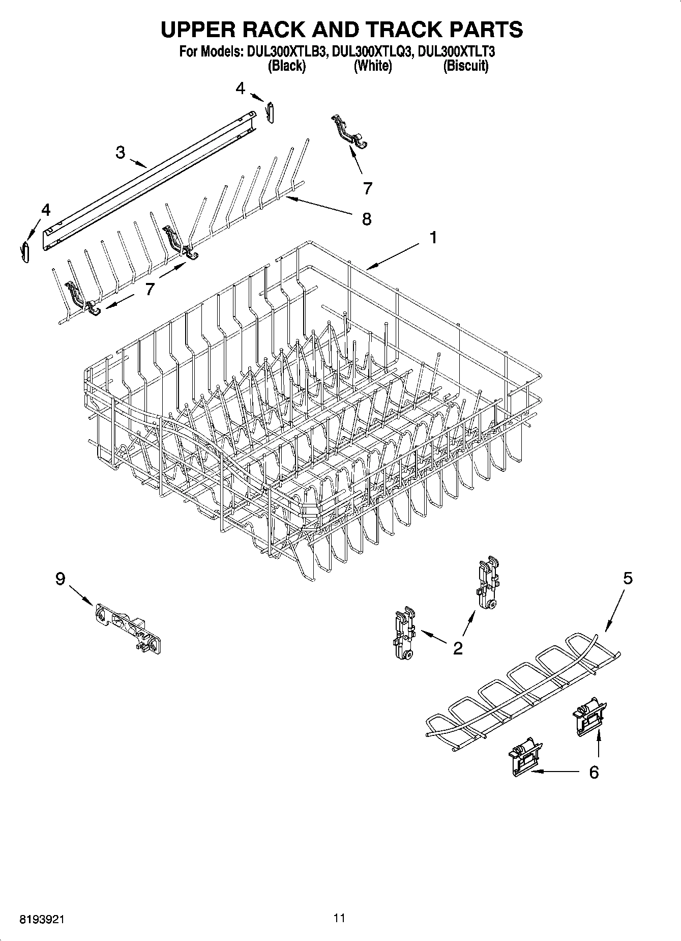 09 - UPPER RACK AND TRACK PARTS