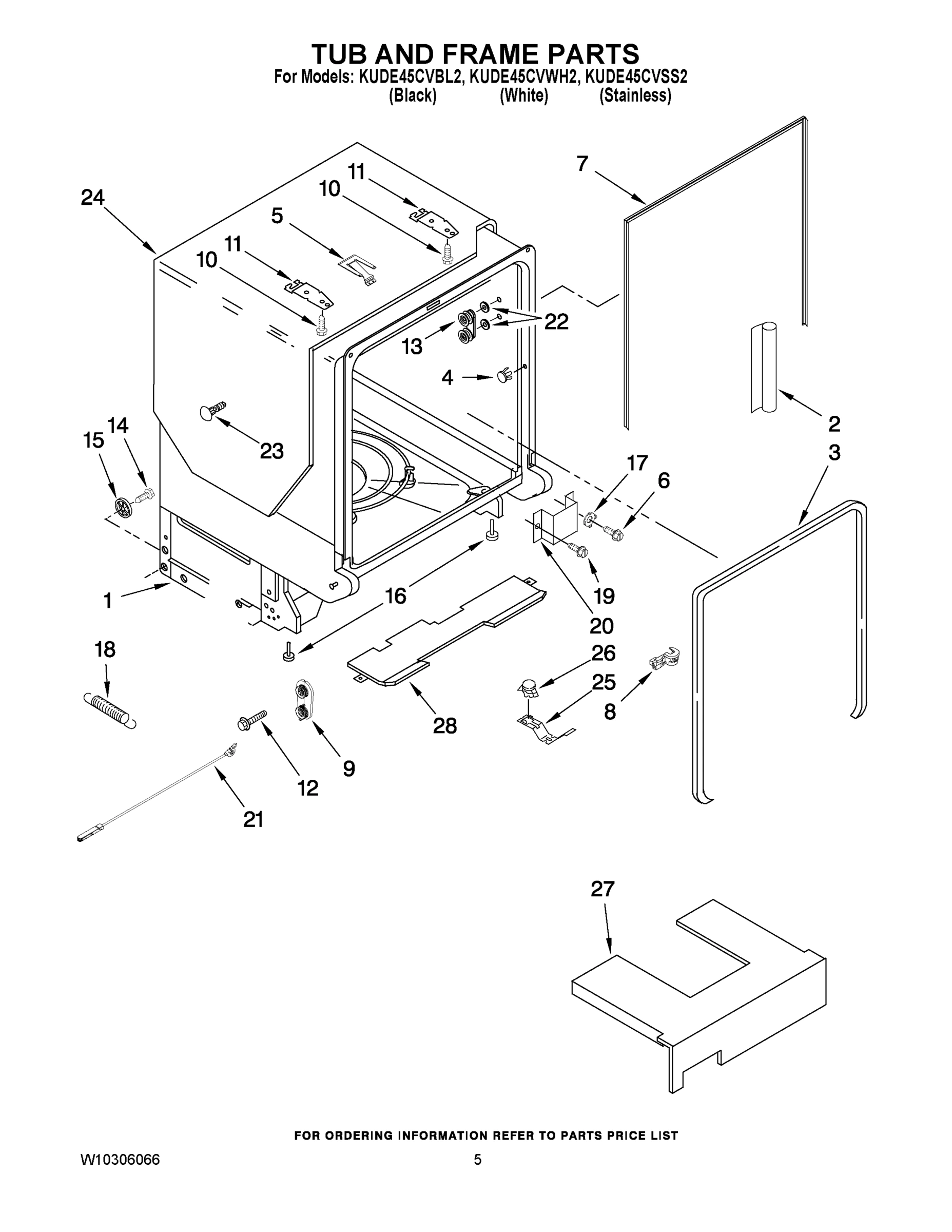 05 - TUB AND FRAME PARTS