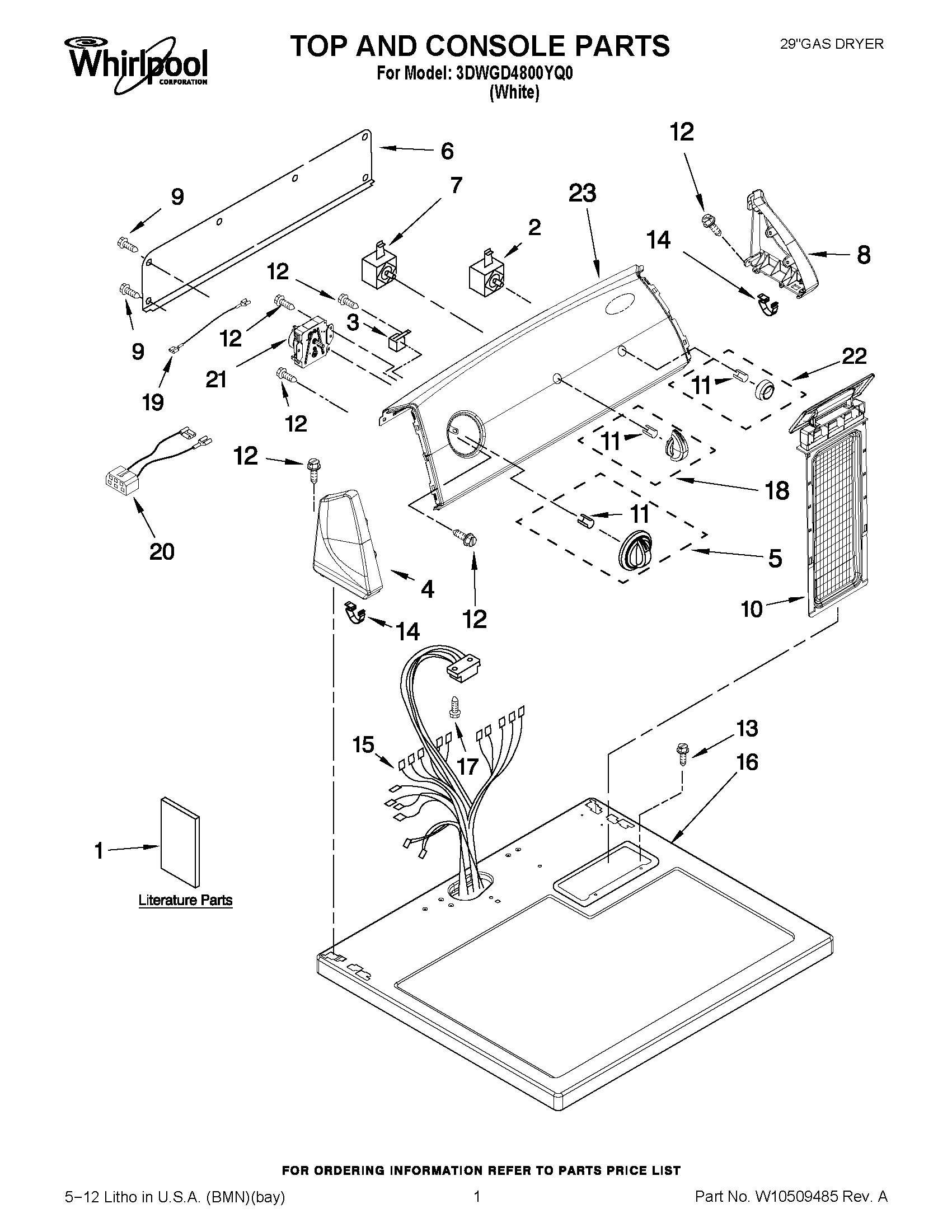 01 - TOP AND CONSOLE PARTS