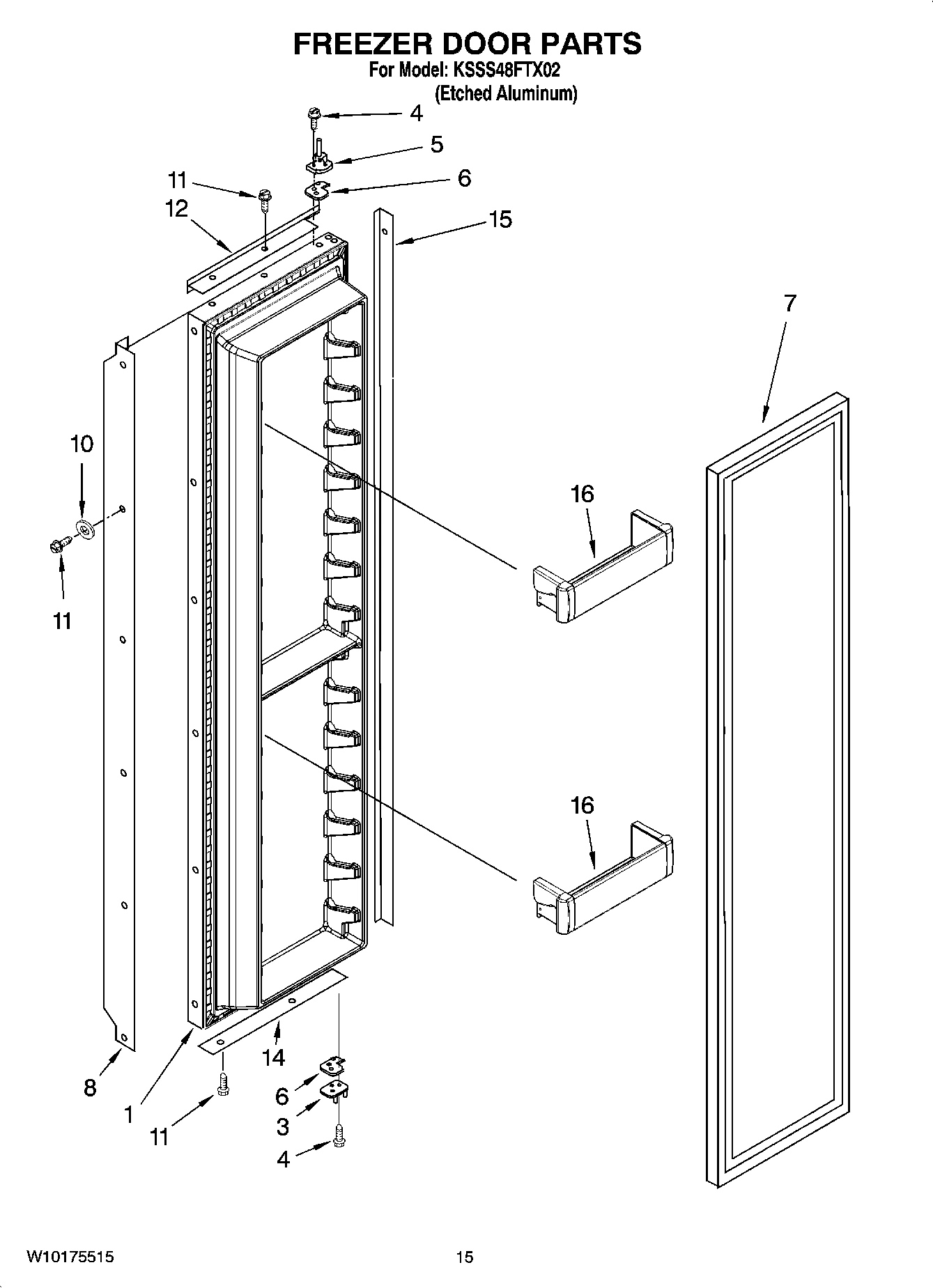 10 - FREEZER DOOR PARTS