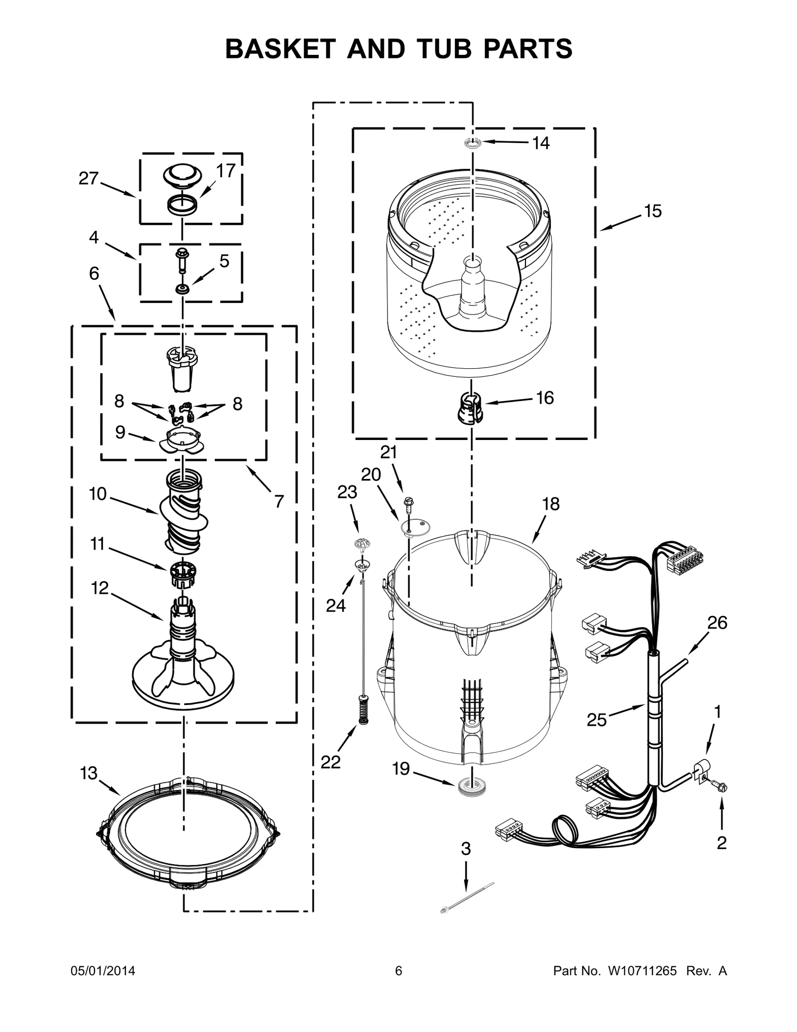 BASKET AND TUB PARTS