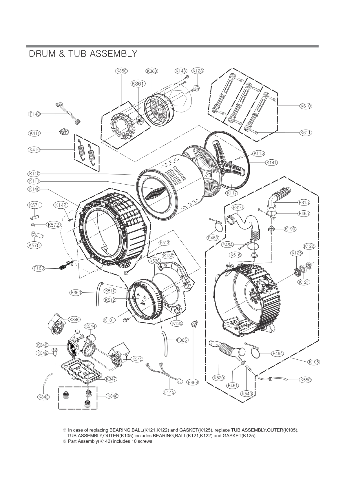 DRUM & TUB ASSEMBLY