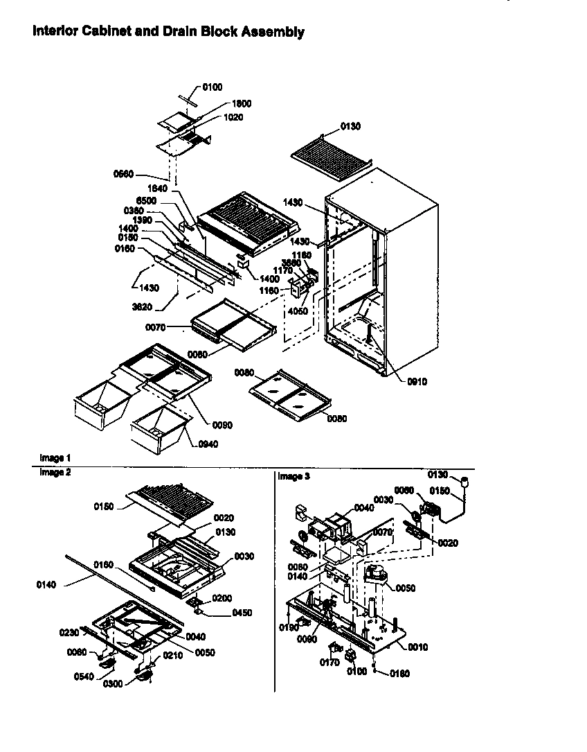 06 - INTERIOR CABINET AND DRAIN BLOCK ASSY