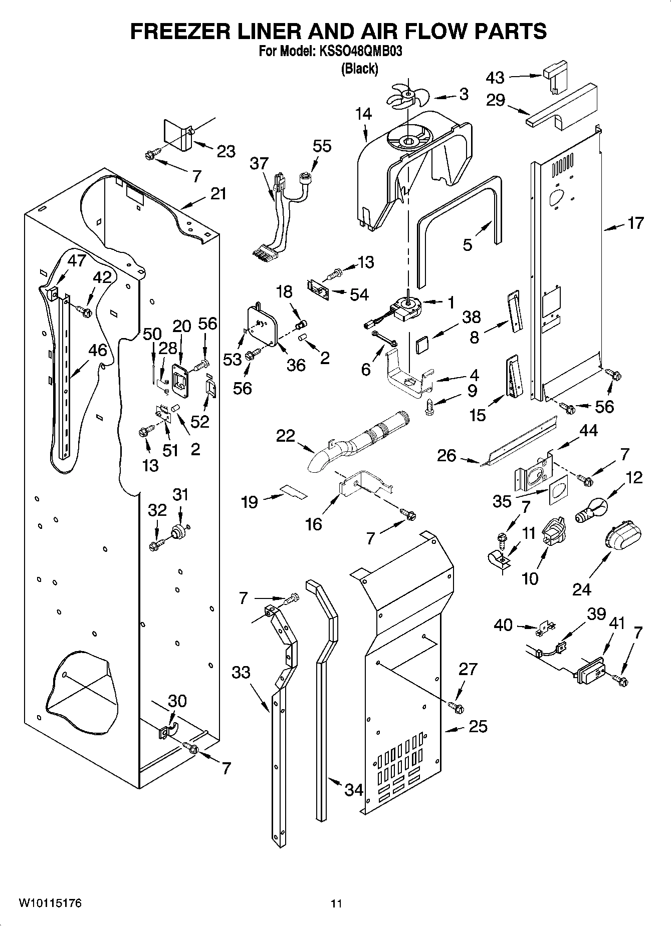08 - FREEZER LINER AND AIR FLOW PARTS