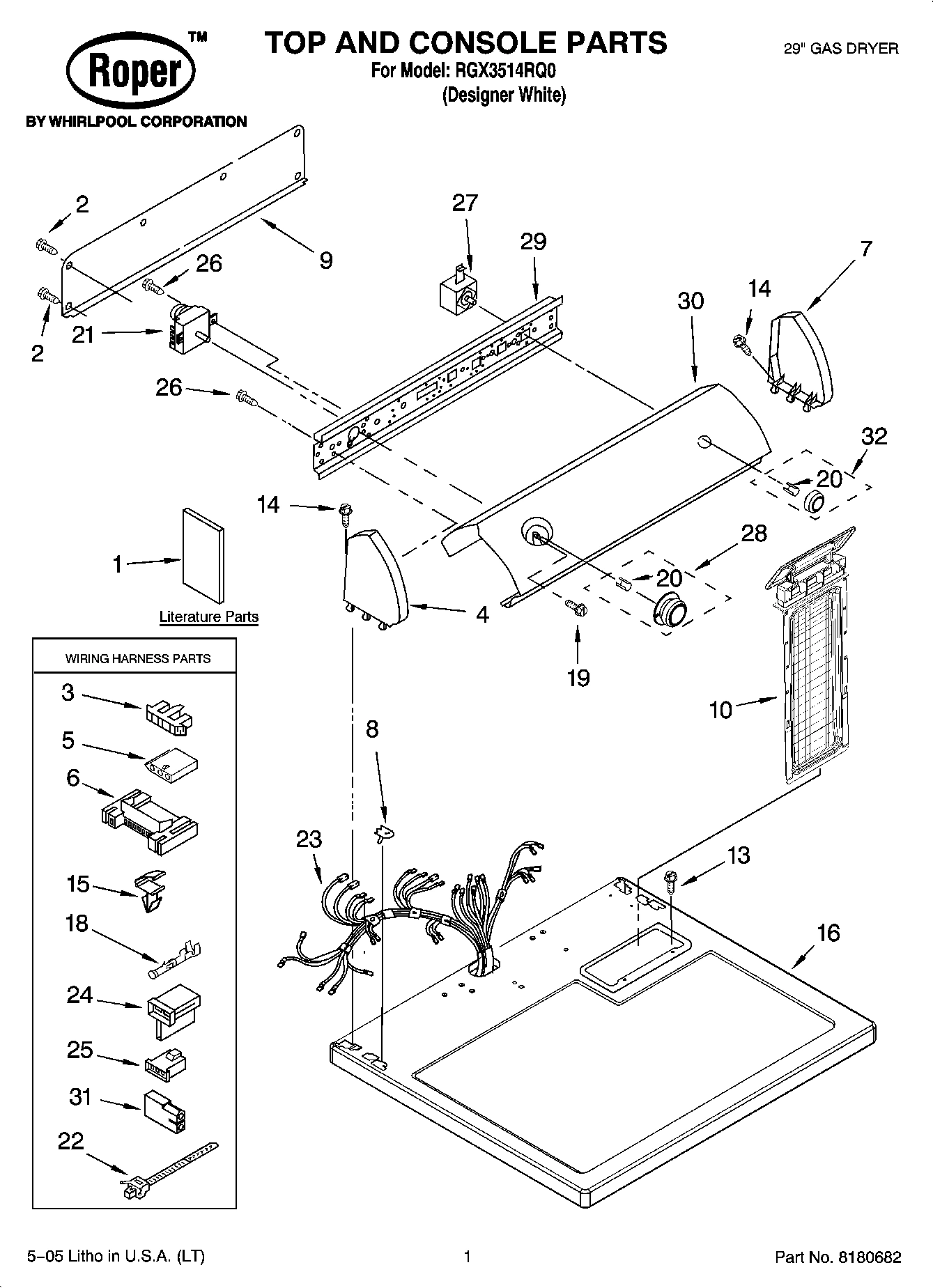01 - TOP AND CONSOLE PARTS