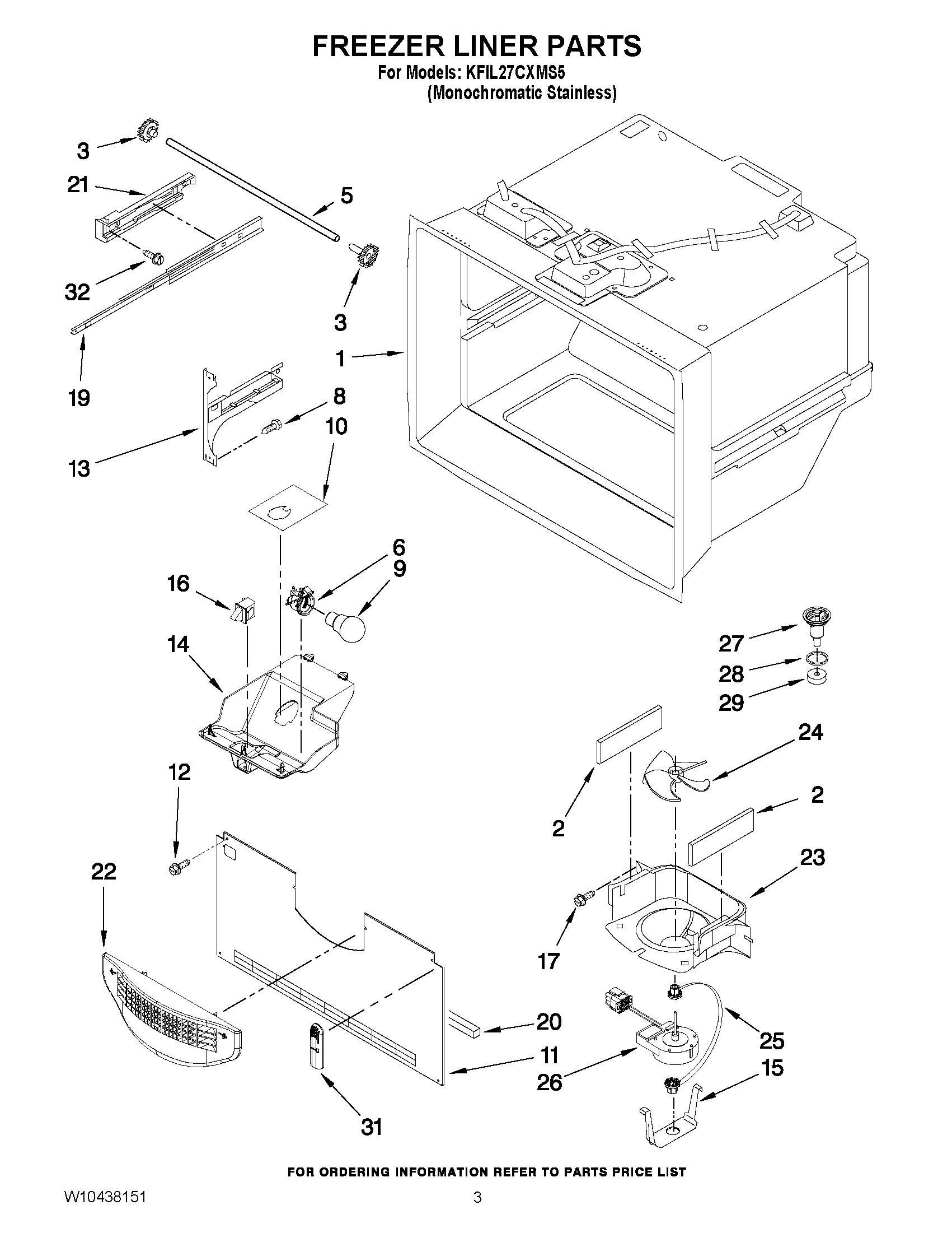 02 - FREEZER LINER PARTS