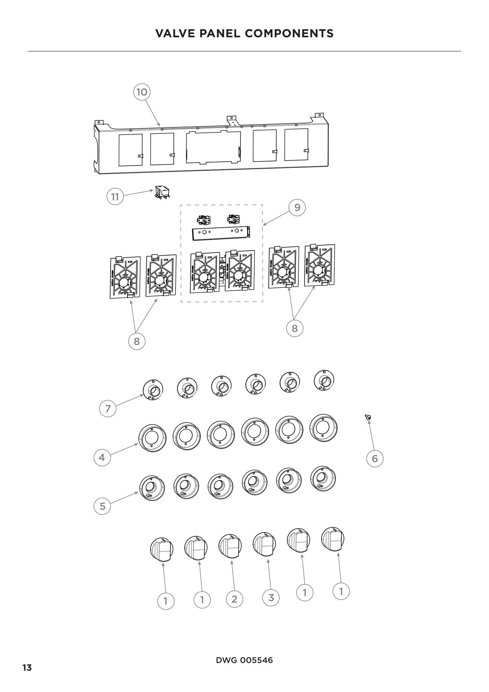 VALVE PANEL COMPONENTS
