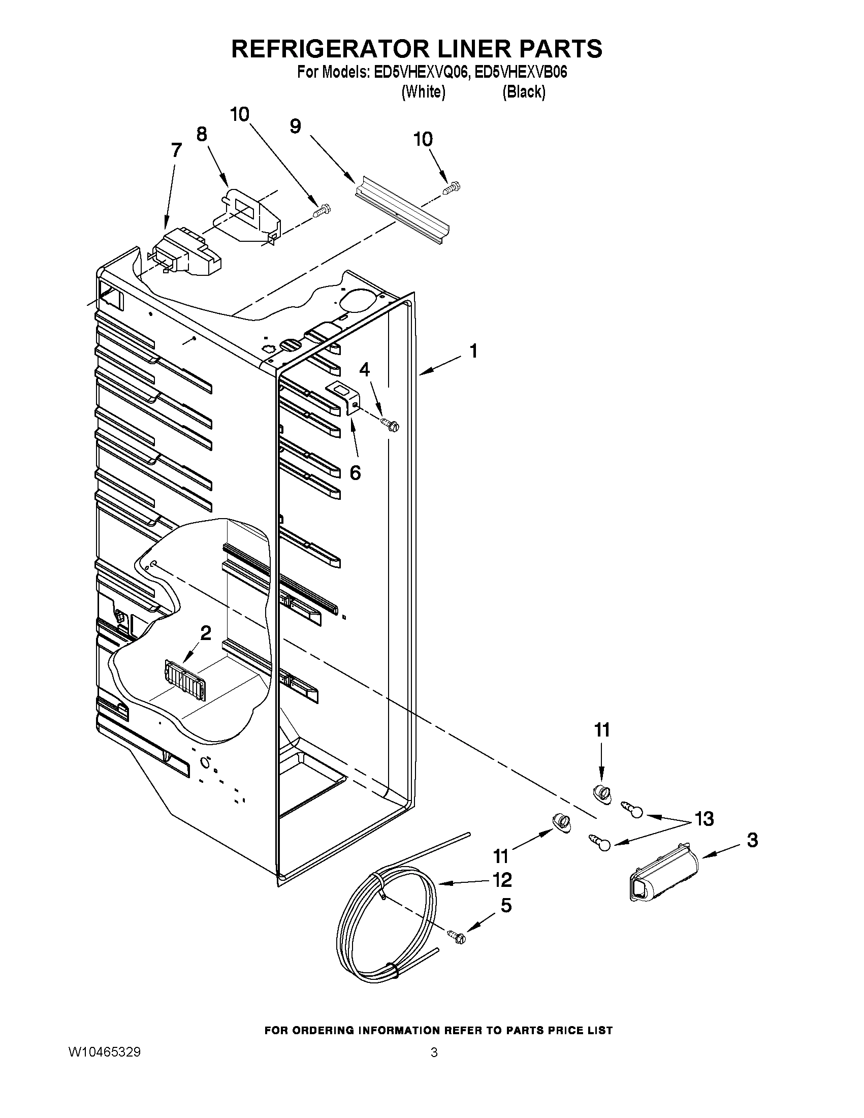 02 - REFRIGERATOR LINER PARTS