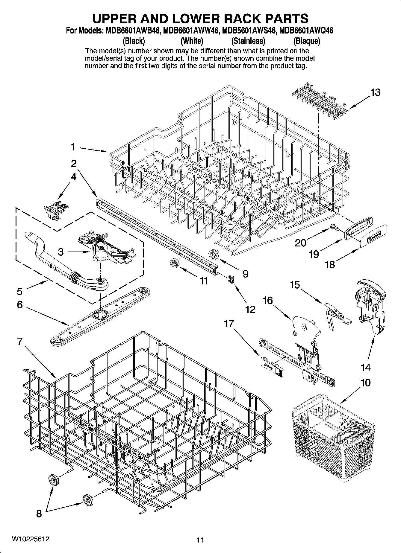 09 - UPPER AND LOWER RACK PARTS
