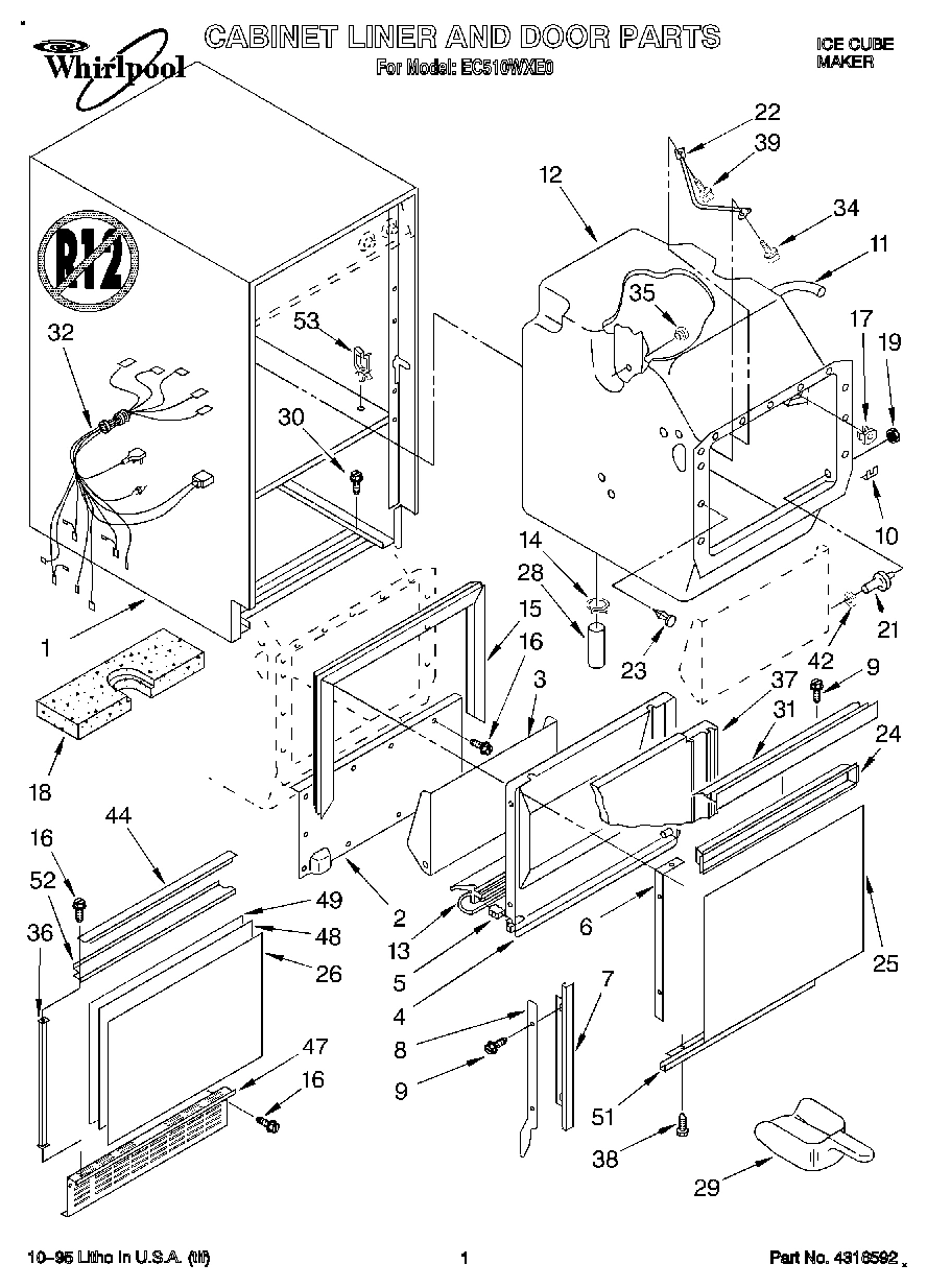 01 - CABINET LINER AND DOOR