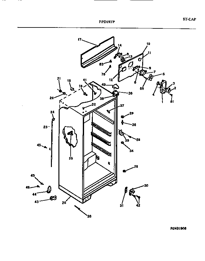 03 - CABINET W/FAN ASSEMBLY