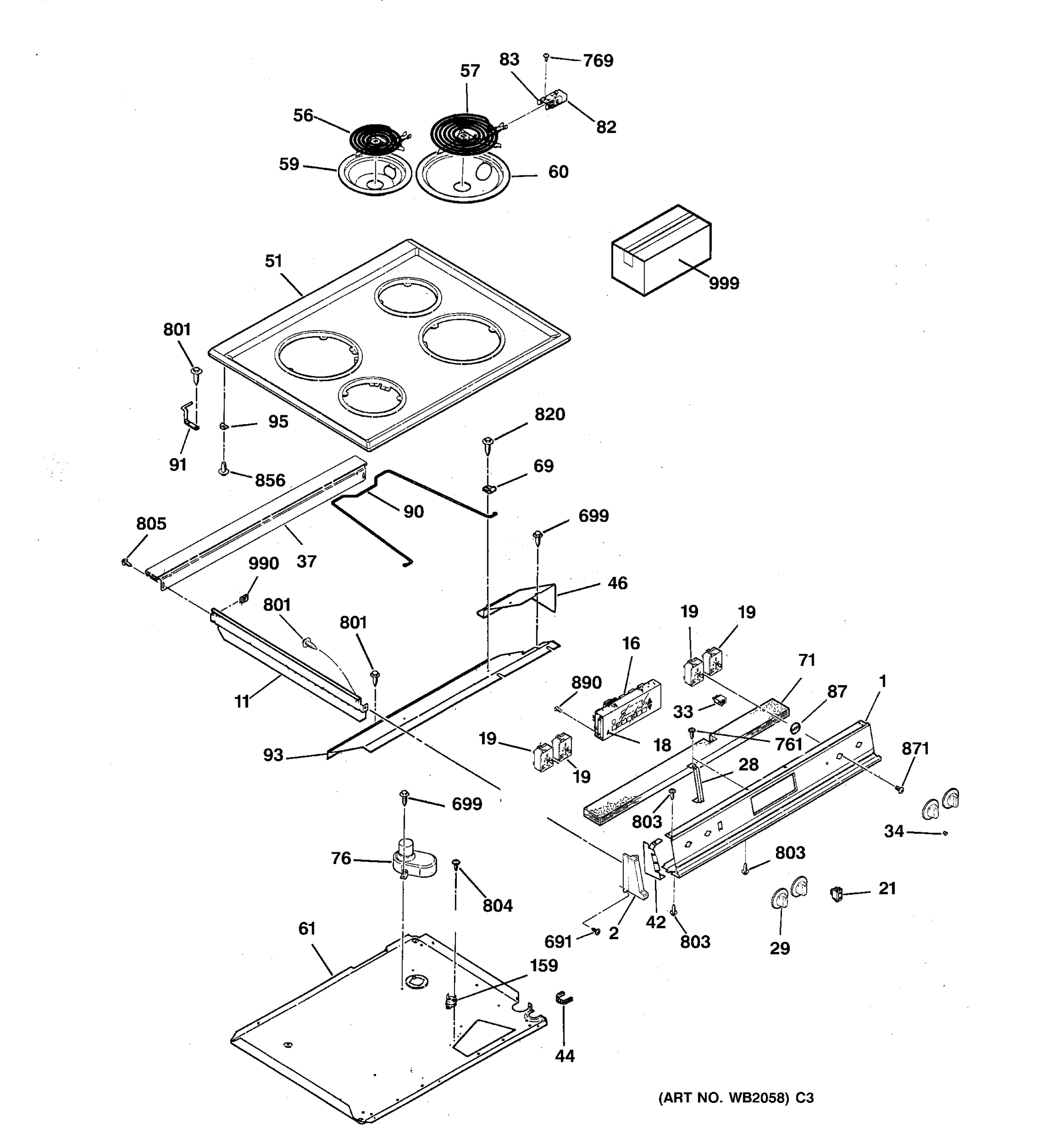 CONTROL PANEL & COOKTOP