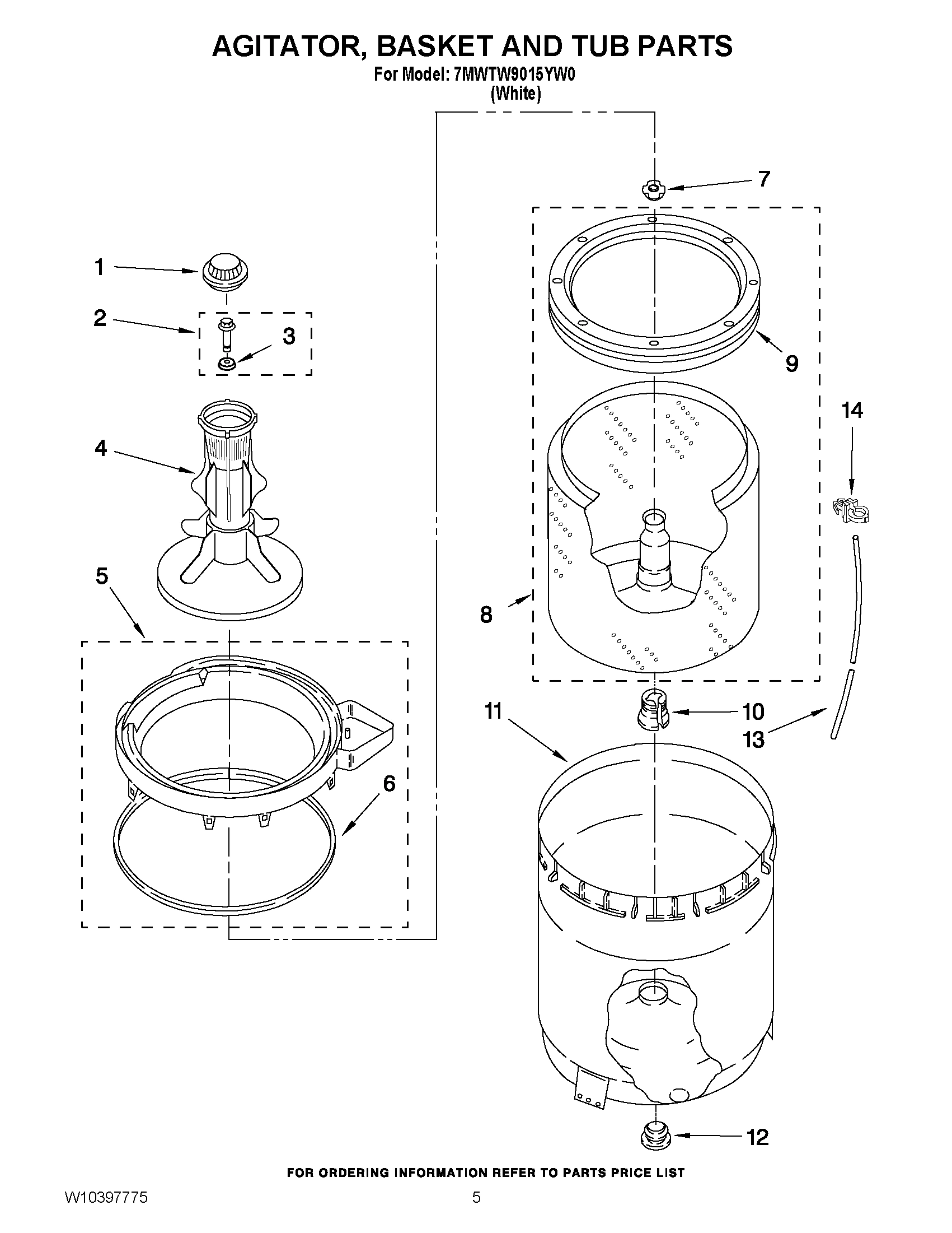 03 - AGITATOR, BASKET AND TUB PARTS