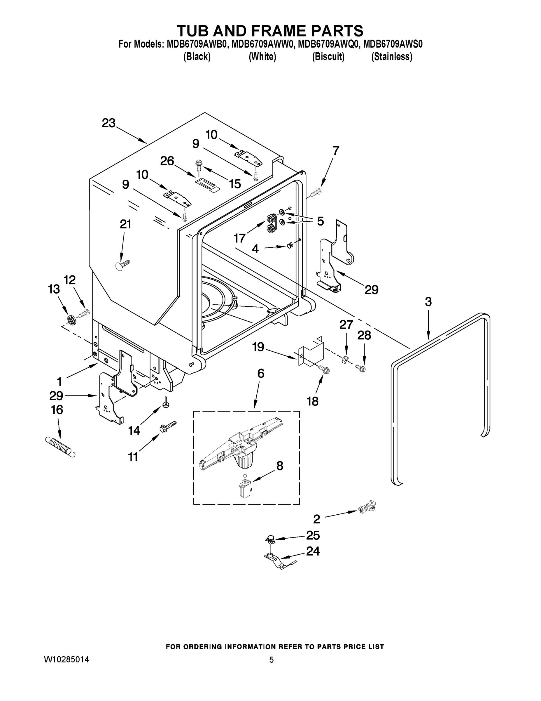 05 - TUB AND FRAME PARTS