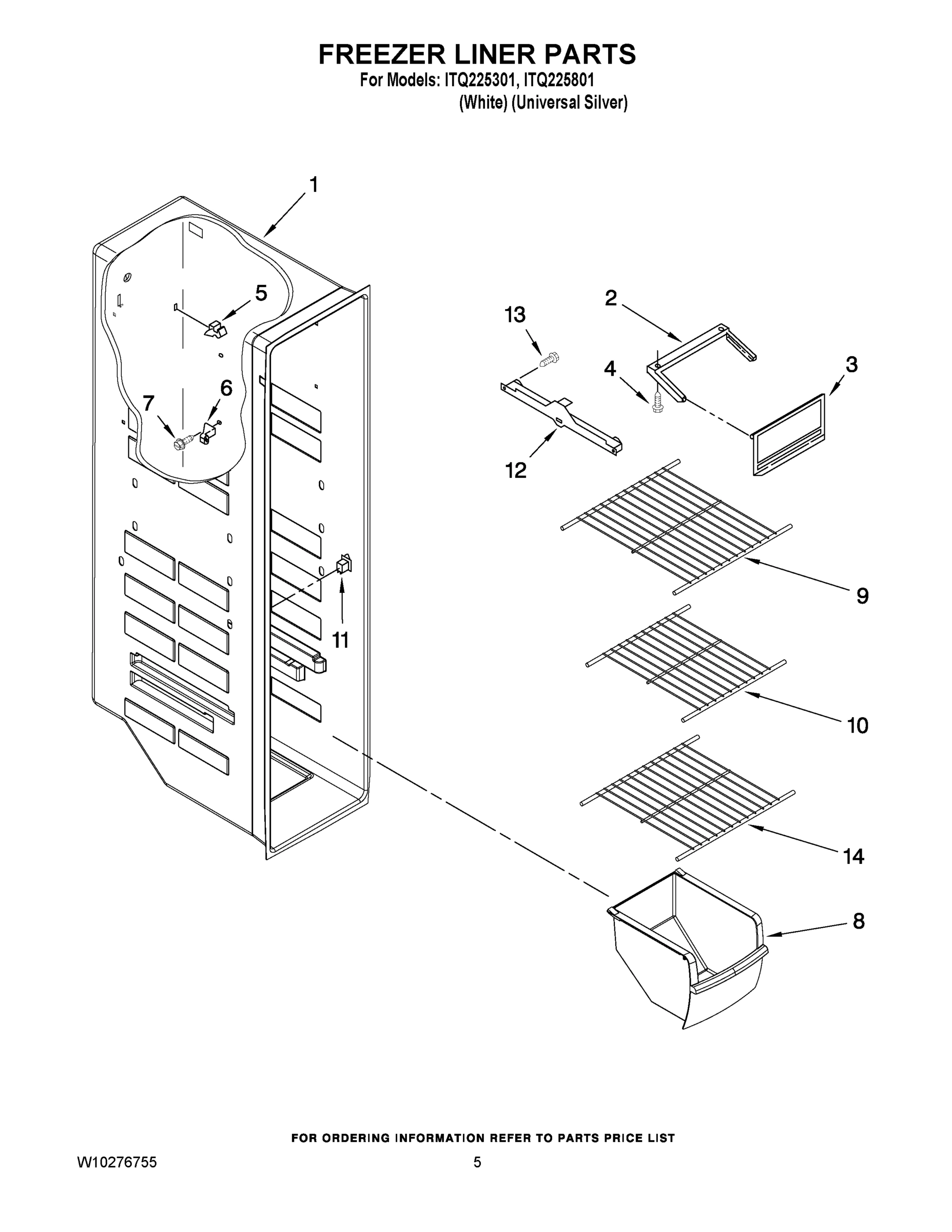 04 - FREEZER LINER PARTS