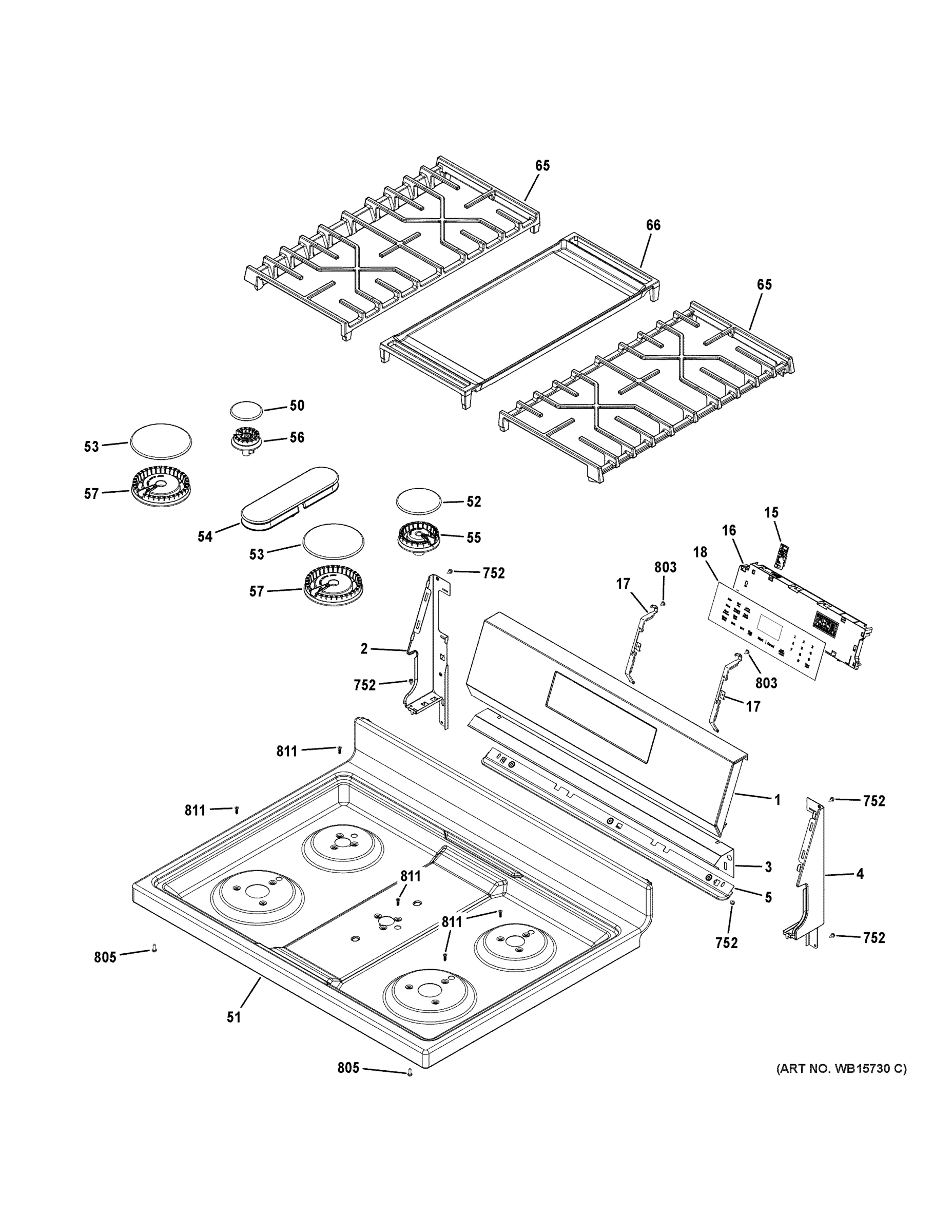 CONTROL PANEL & COOKTOP