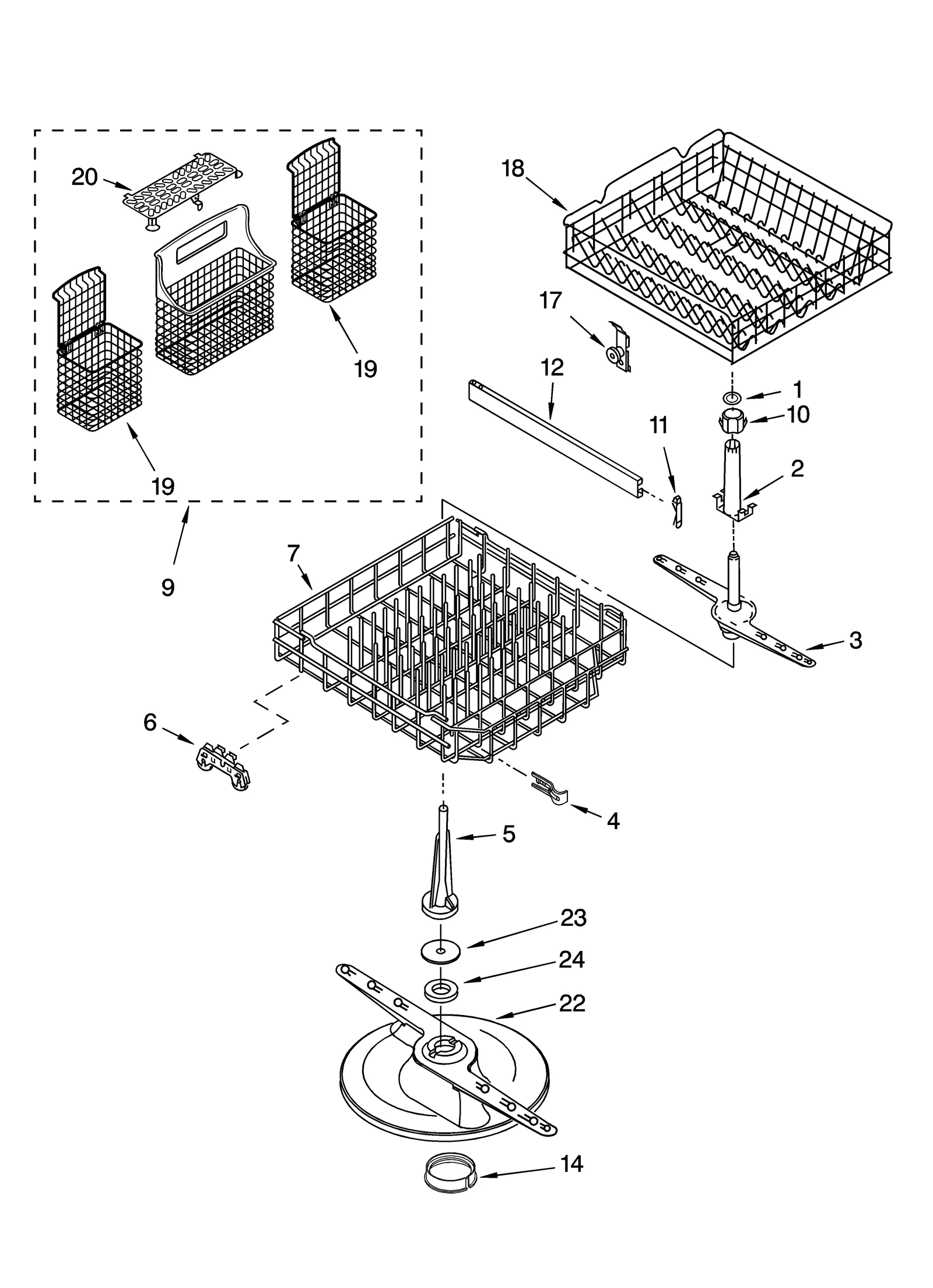 DISHRACK PARTS