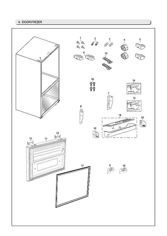 Freezer Door Parts