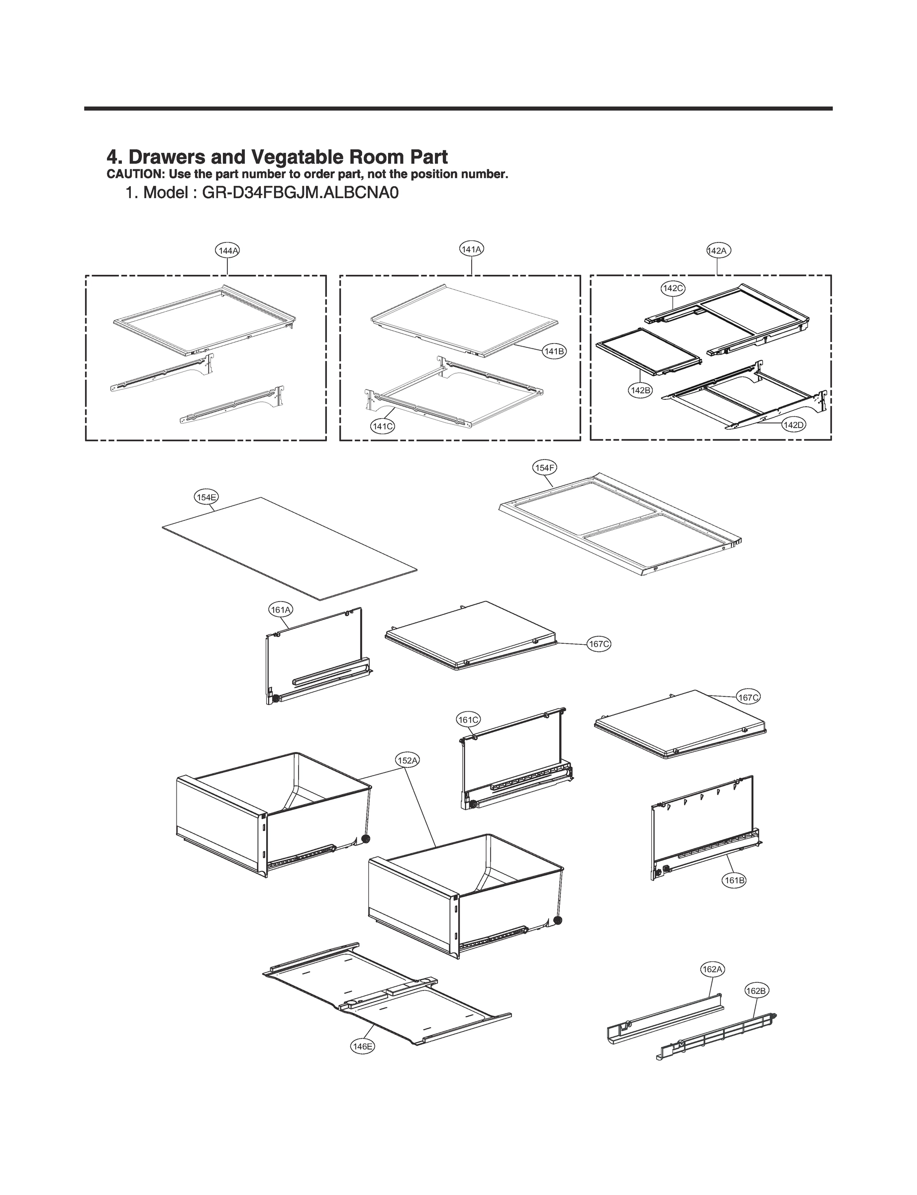 DRAWERS AND VEGATABLE ROOM PART