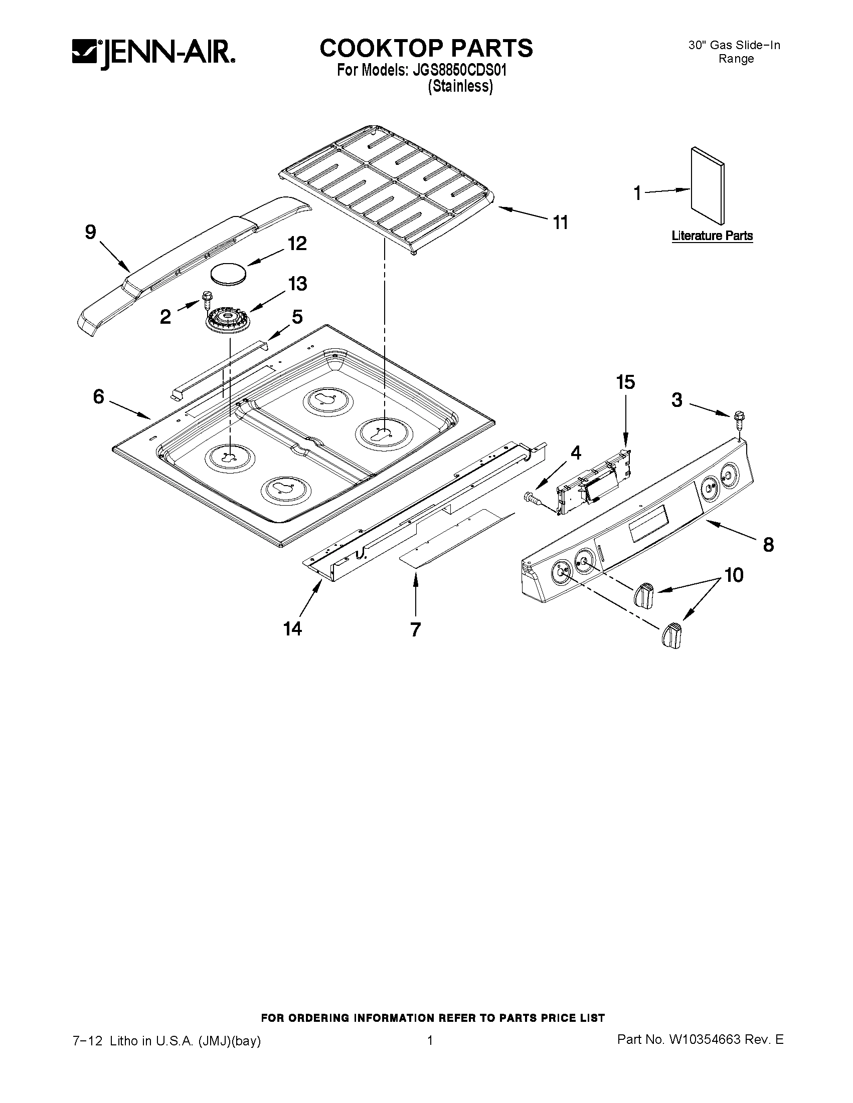 01 - COOKTOP PARTS