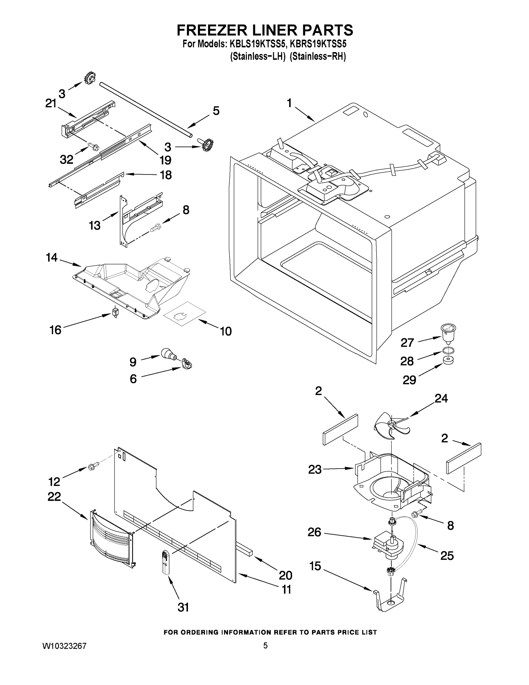 03 - FREEZER LINER PARTS