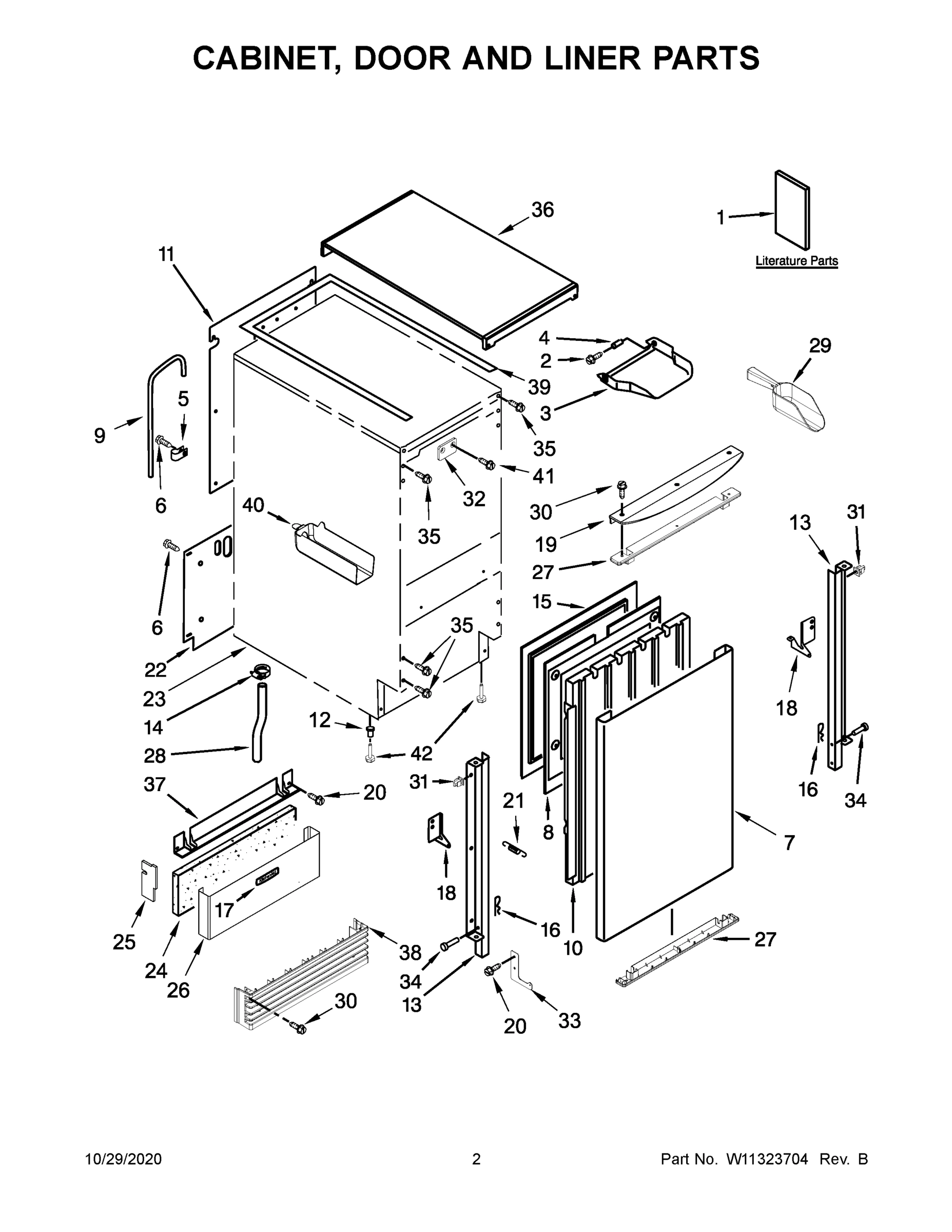 02 - CABINET, DOOR AND LINER PARTS