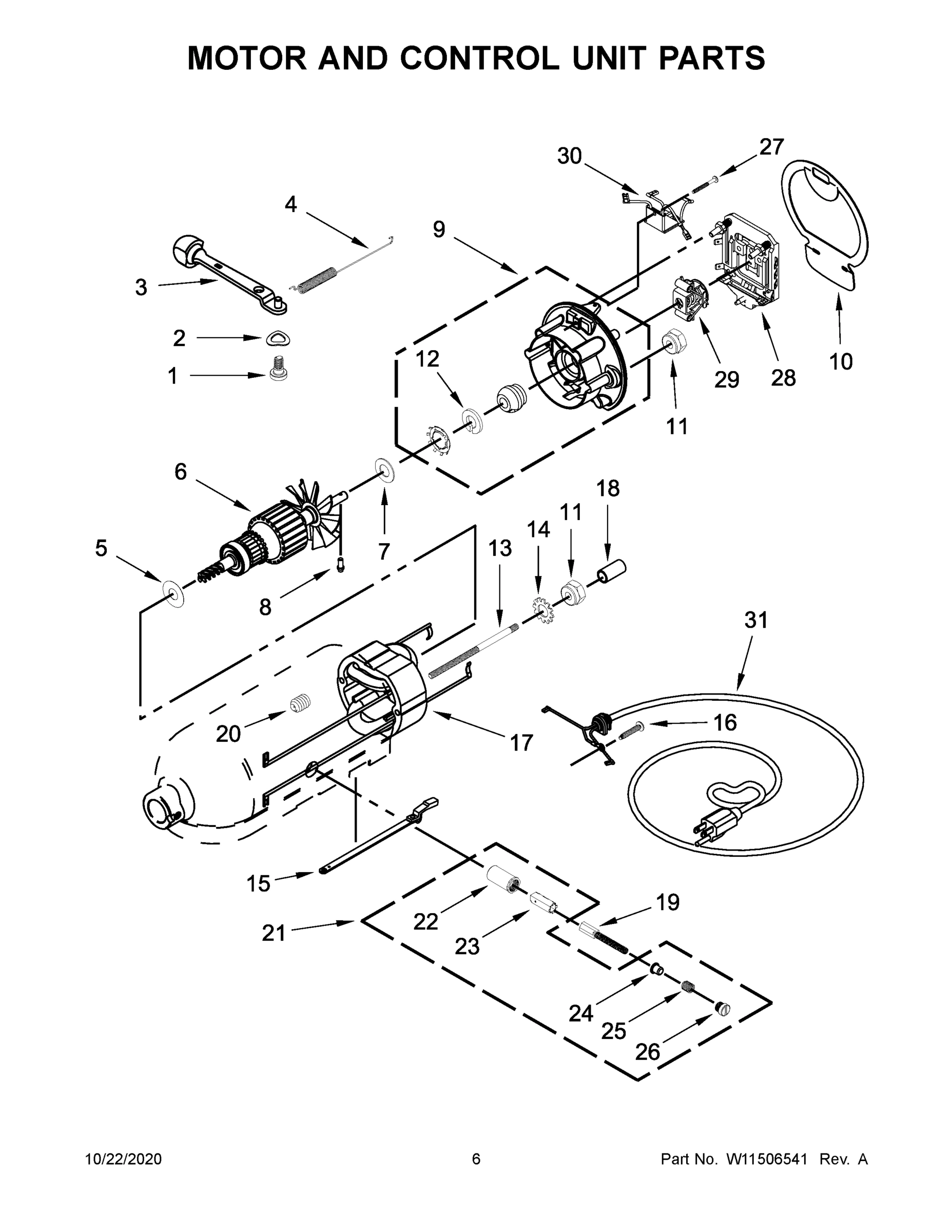04 - MOTOR AND CONTROL UNIT PARTS