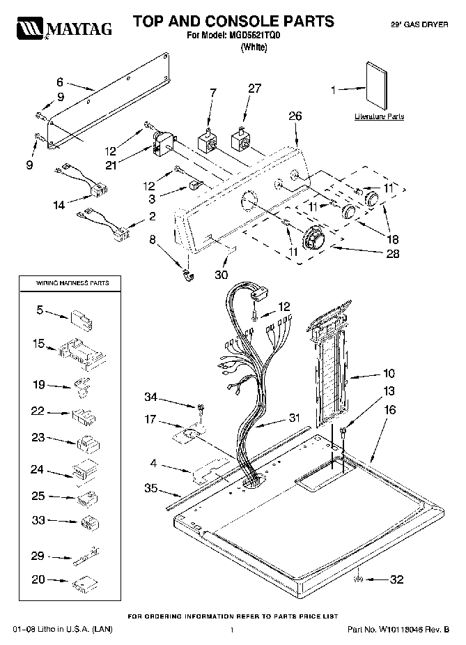 01 - TOP AND CONSOLE PARTS