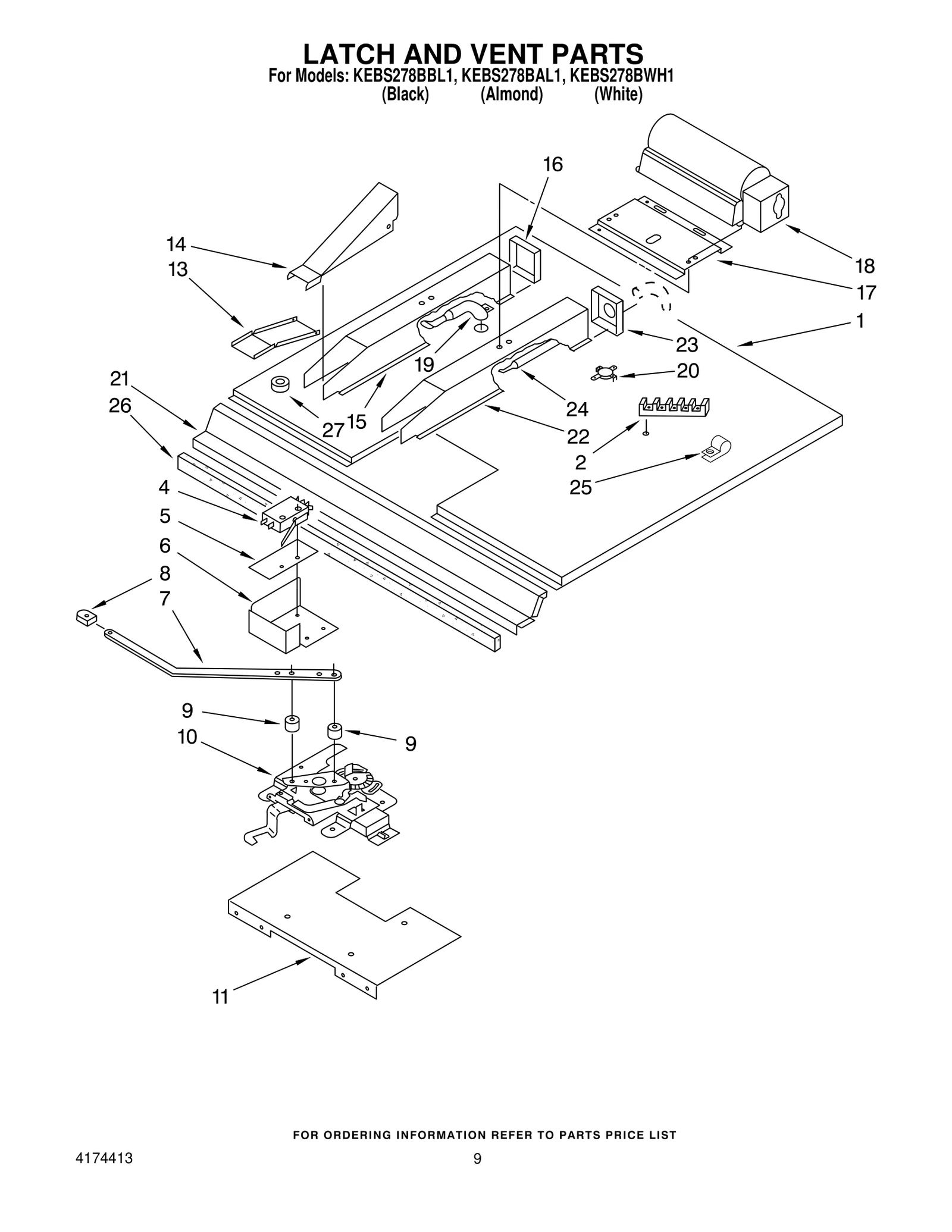 LATCH AND VENT PARTS