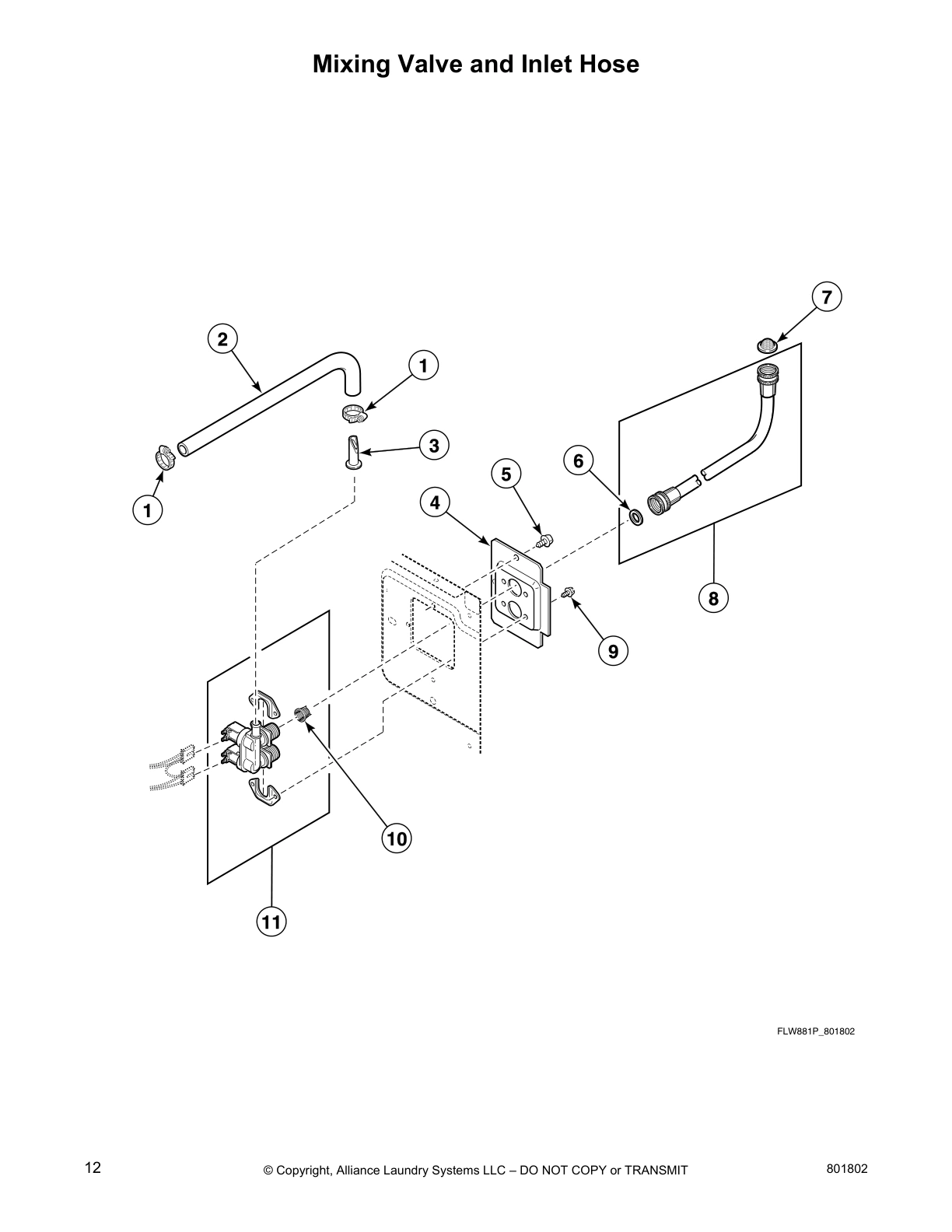 Mixing Valve and Inlet Hose