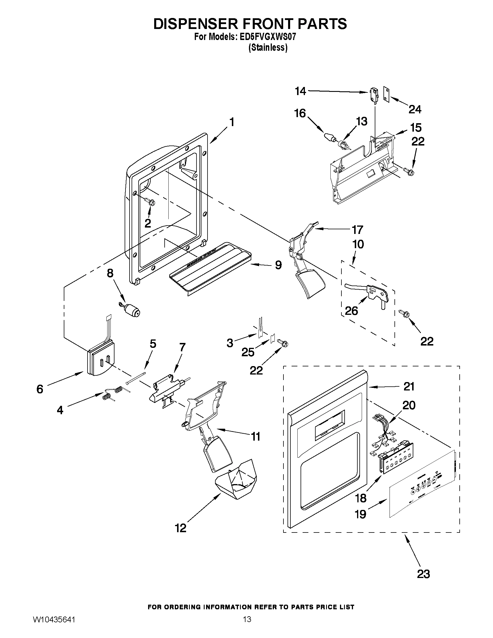 08 - DISPENSER FRONT PARTS
