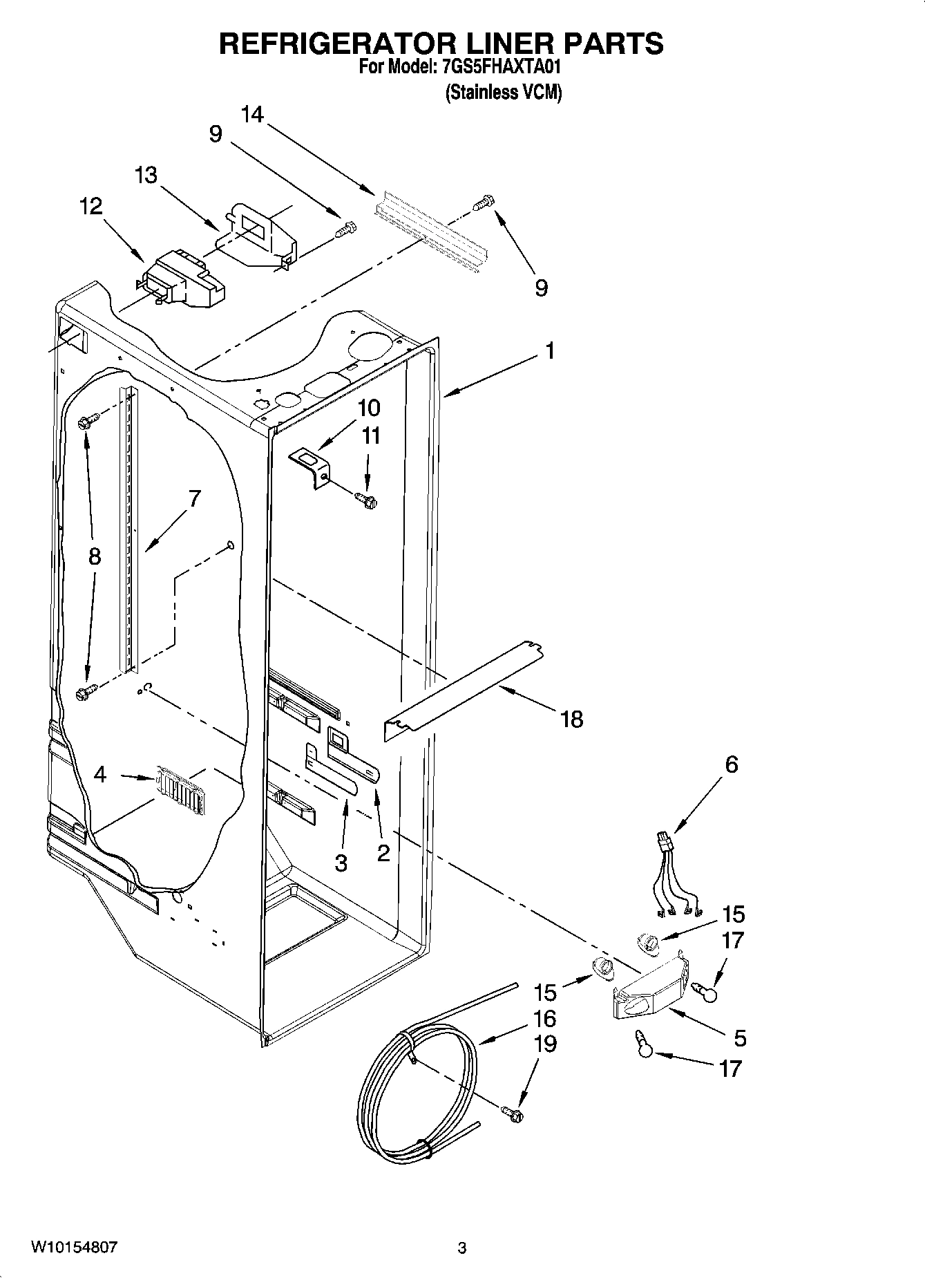 02 - REFRIGERATOR LINER PARTS