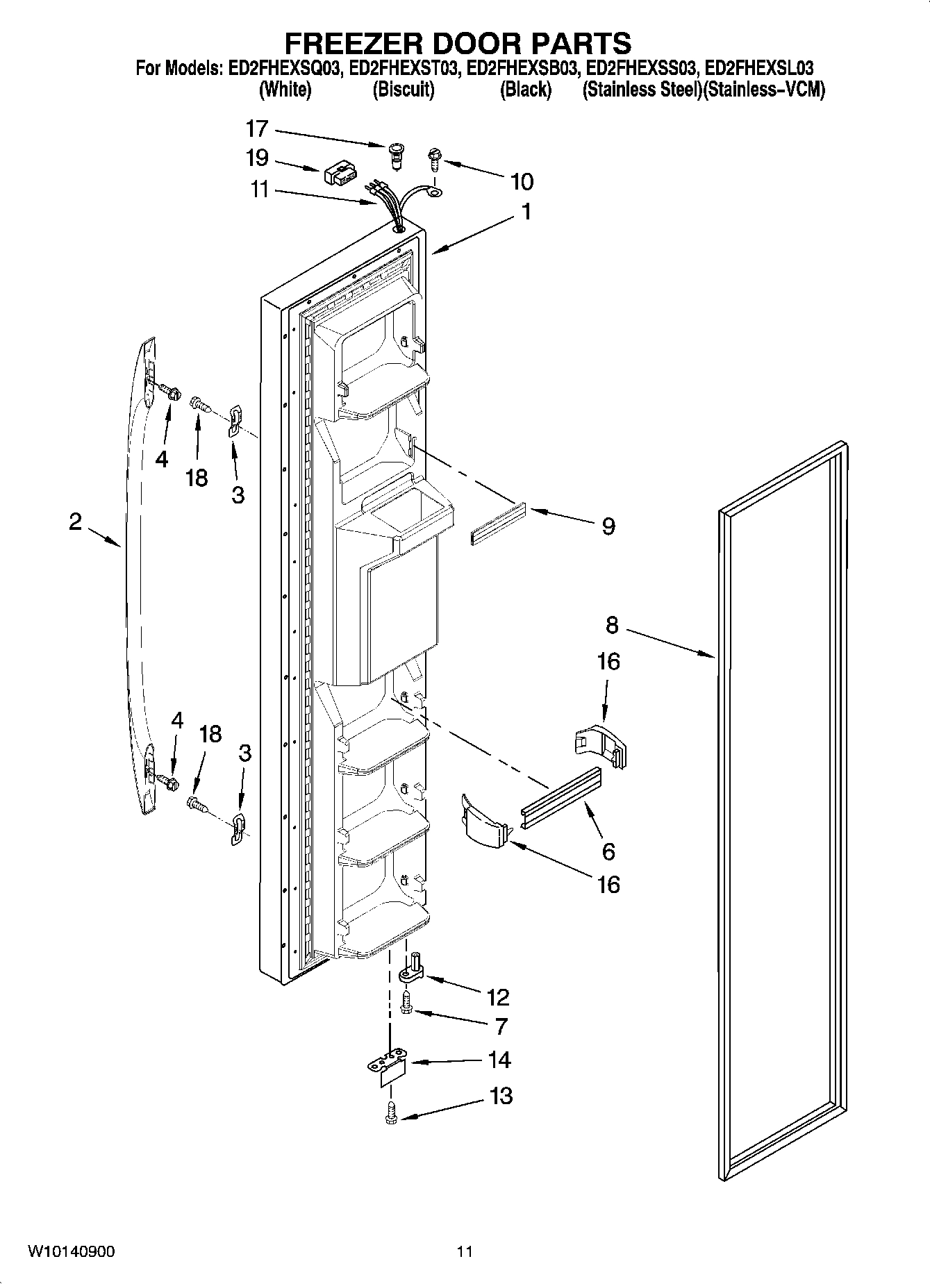 07 - FREEZER DOOR PARTS